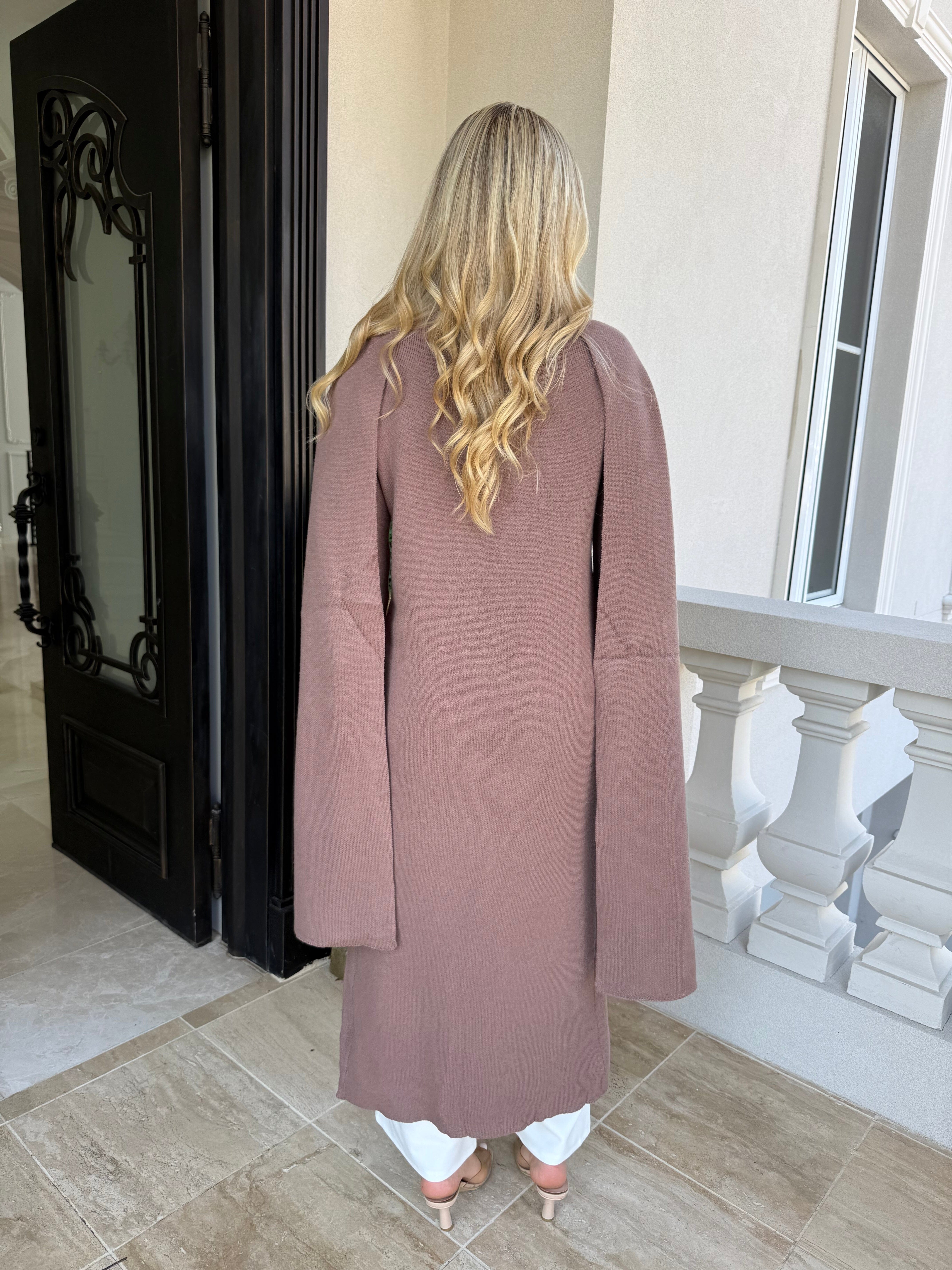 Shawl Knit Abaya