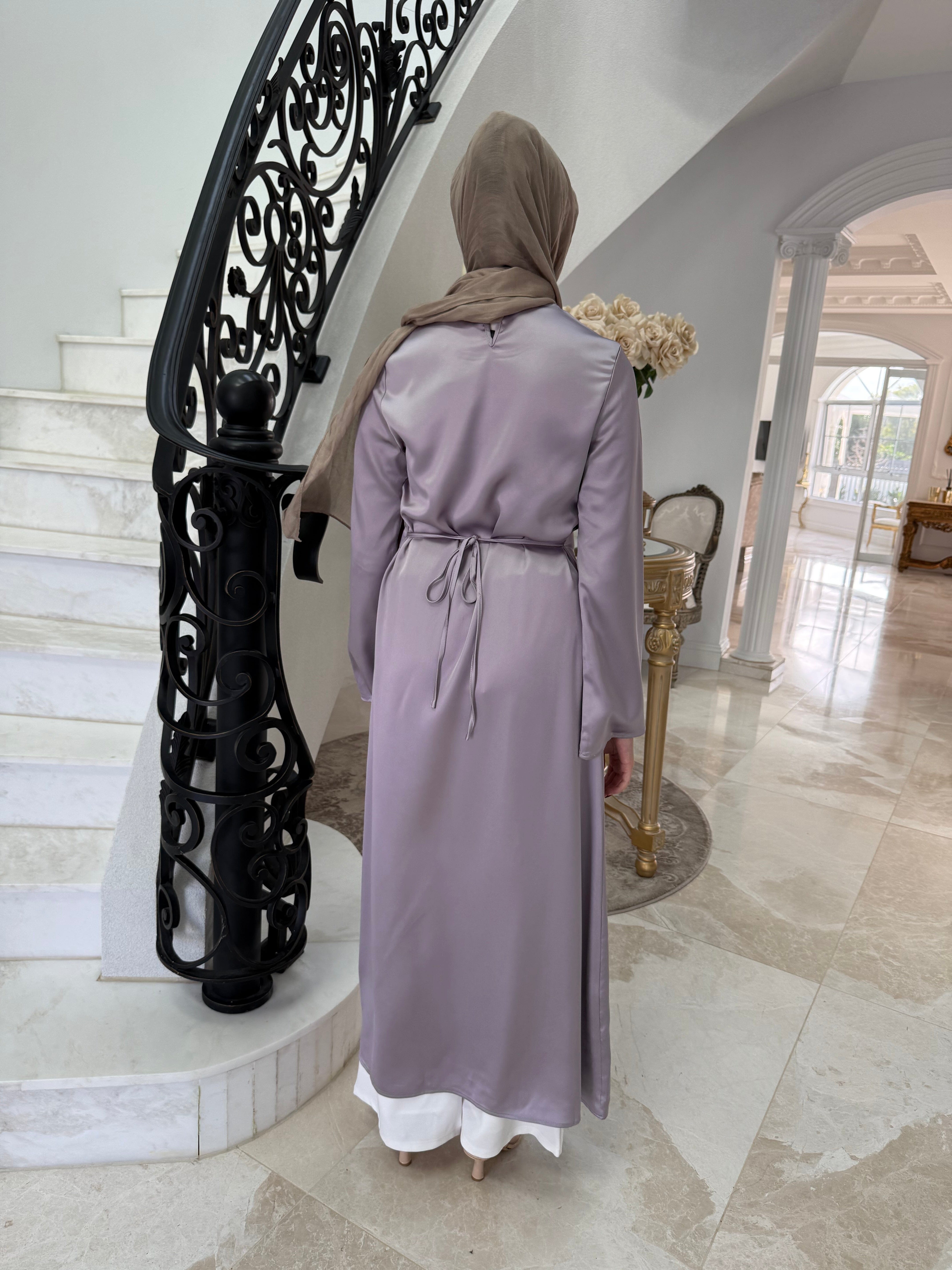 Satin Button Split Tunic