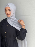 Silver Chiffon Hijab Set