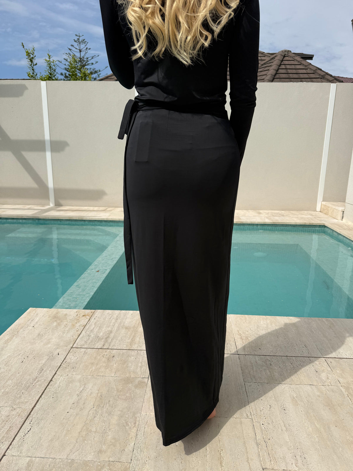 Black Tie Wrap Sarong
