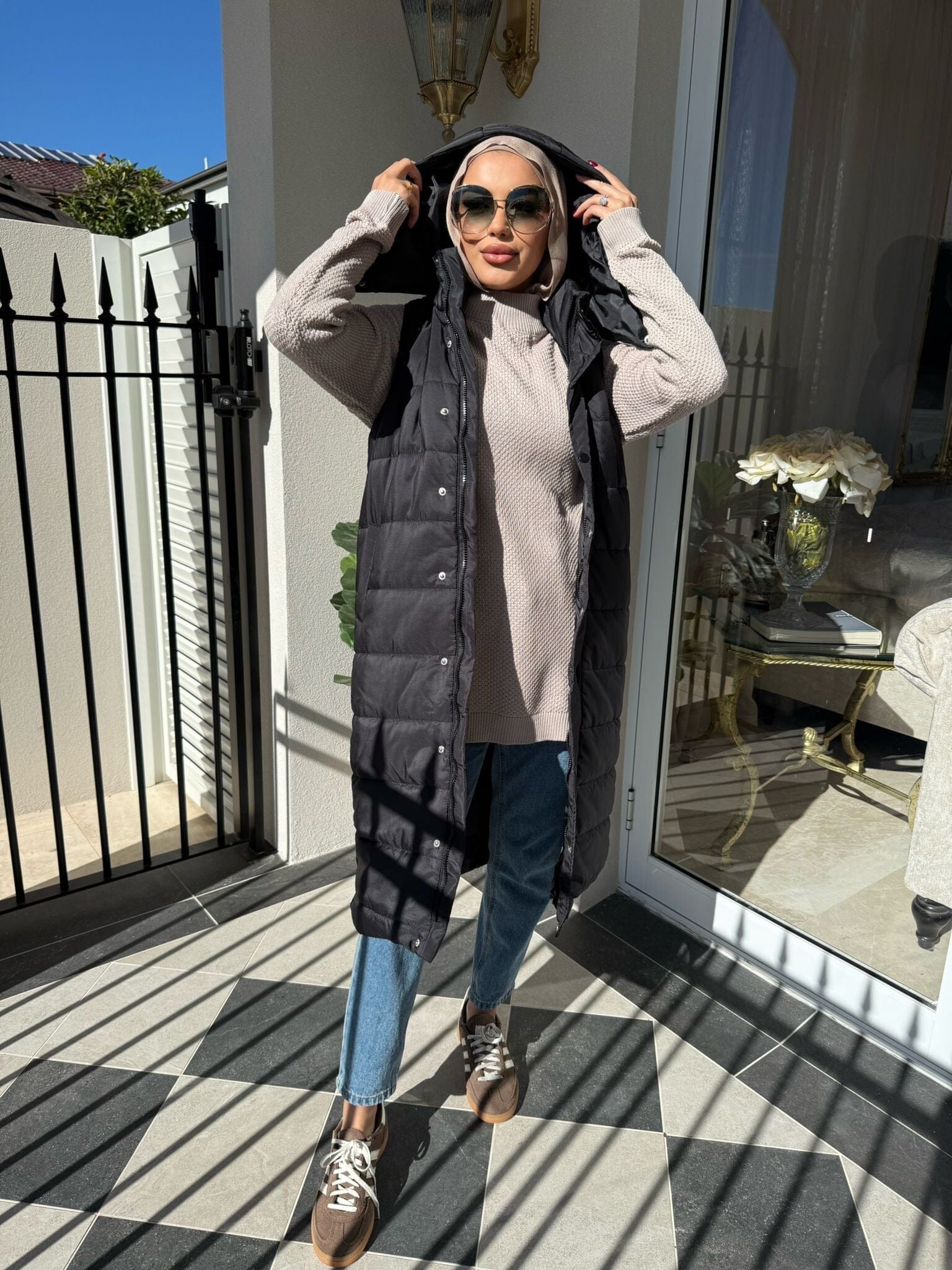 Button puffer vest