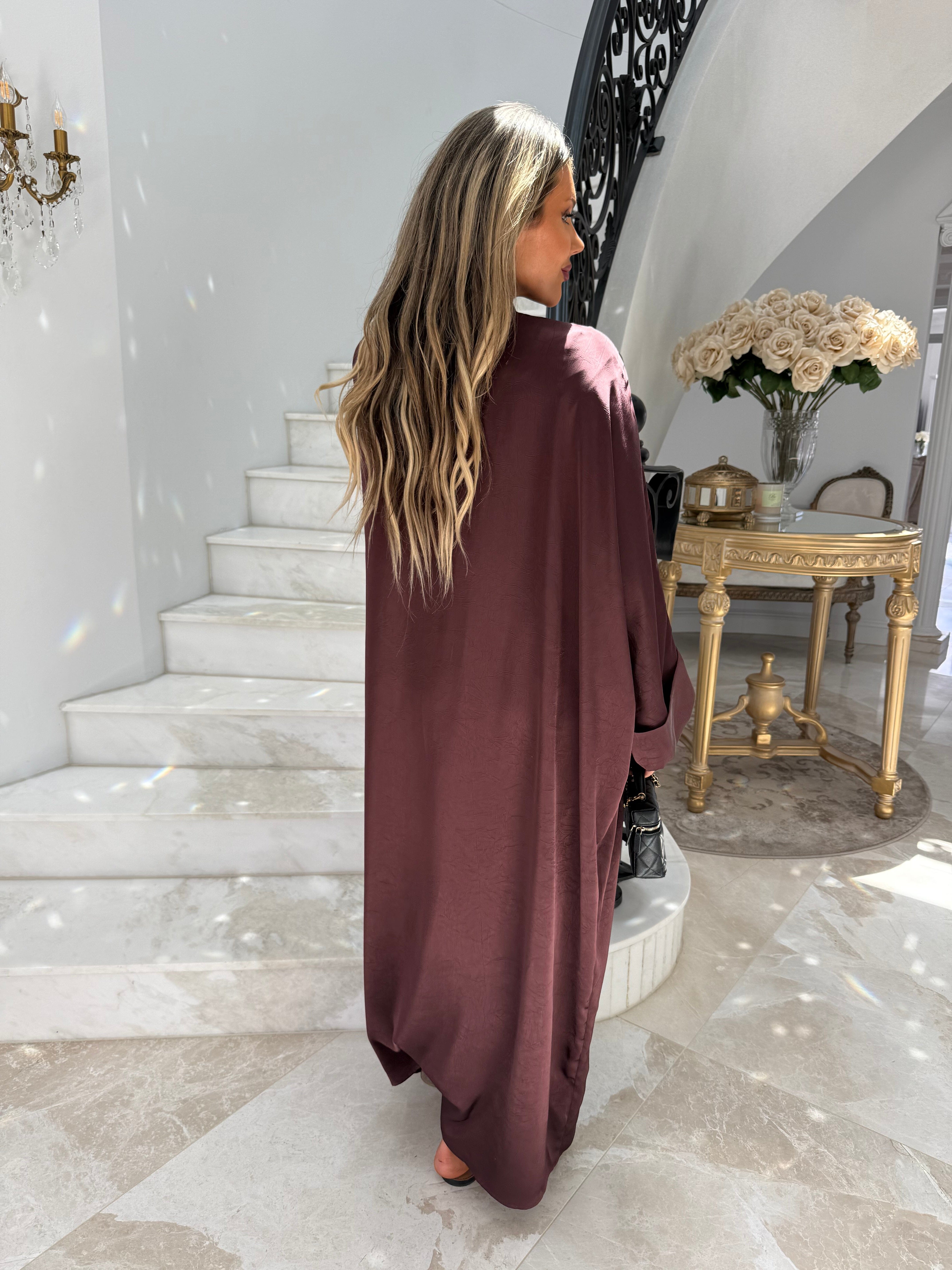 Textured Open Abaya
