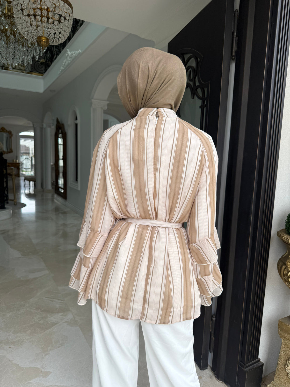 Striped Chiffon Blouse