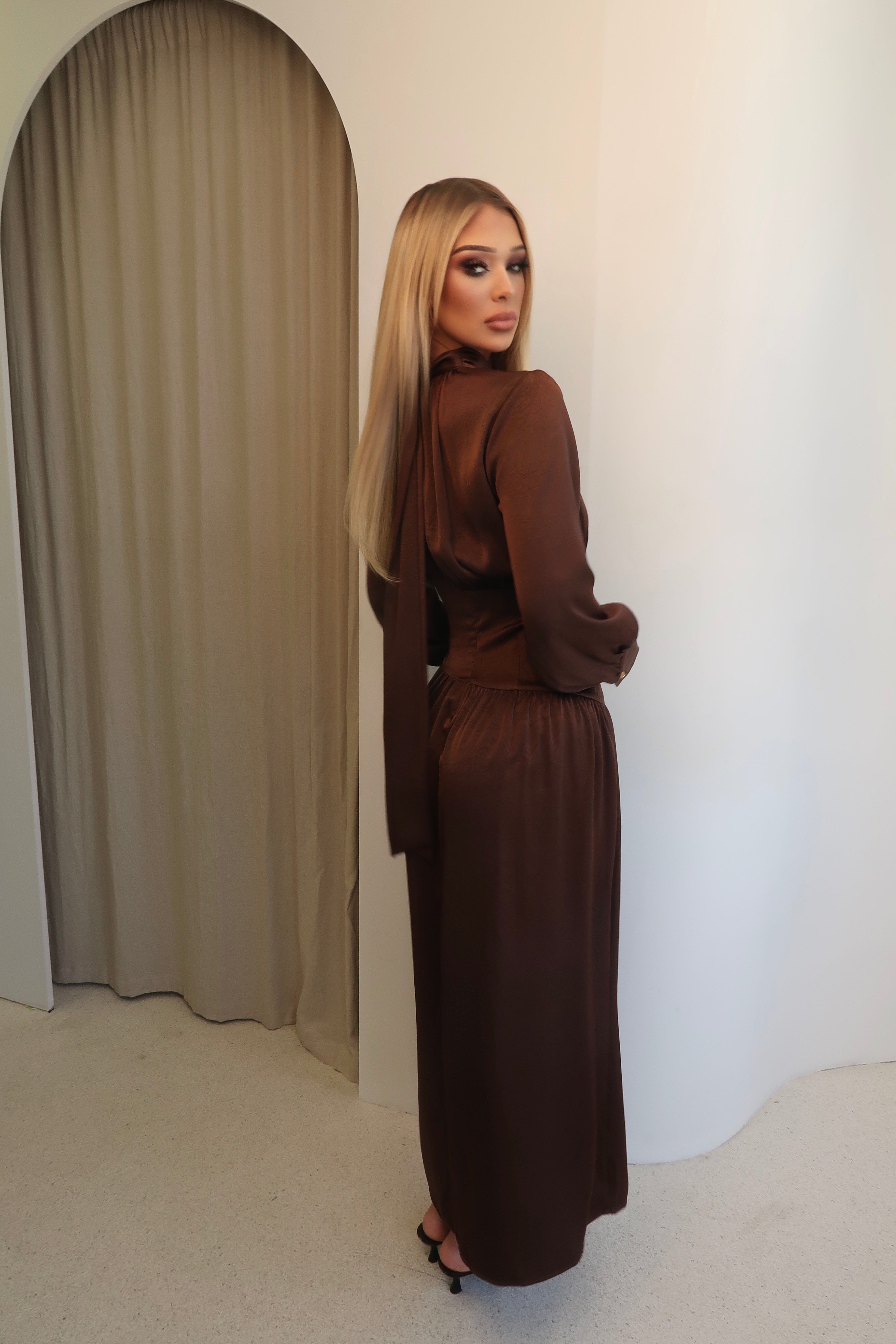 Layali Satin Dress