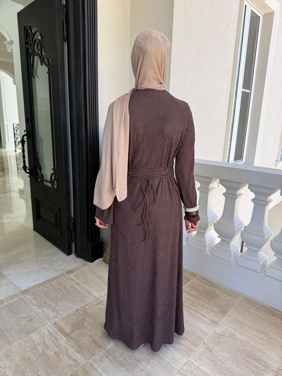 Ribbed Tie Back Dress
