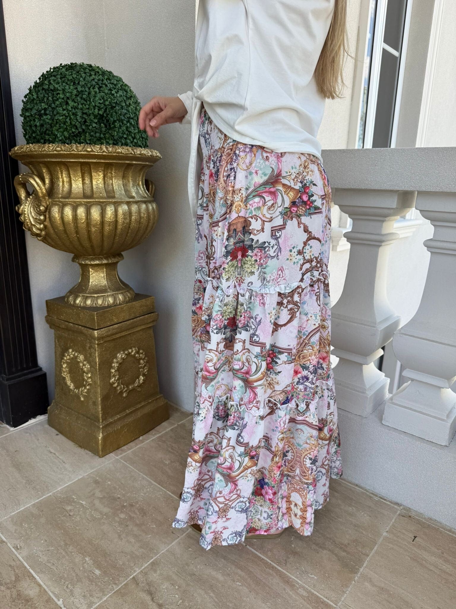 Pink Beaded Skirt