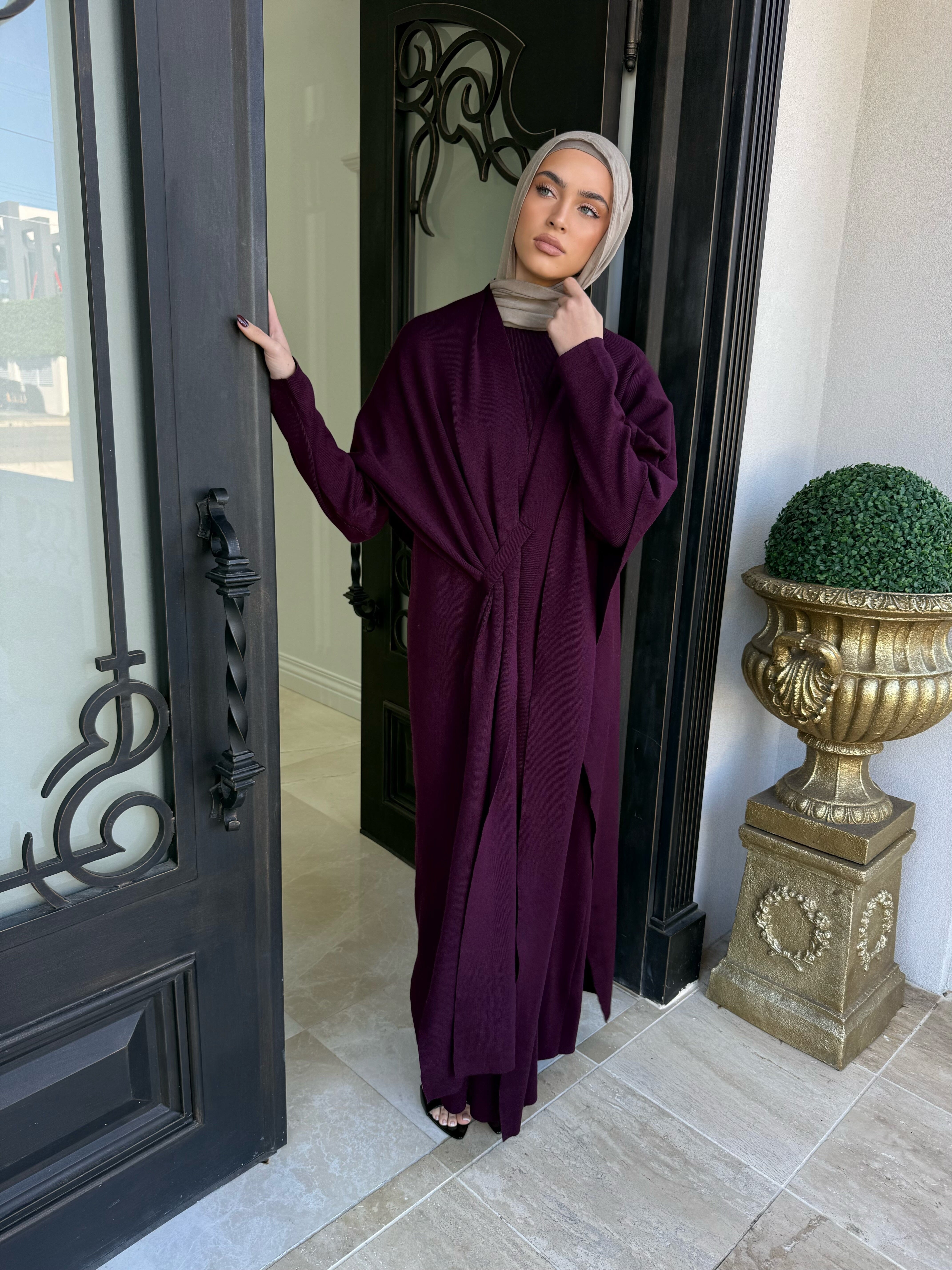 Wrap Drape Knit Set