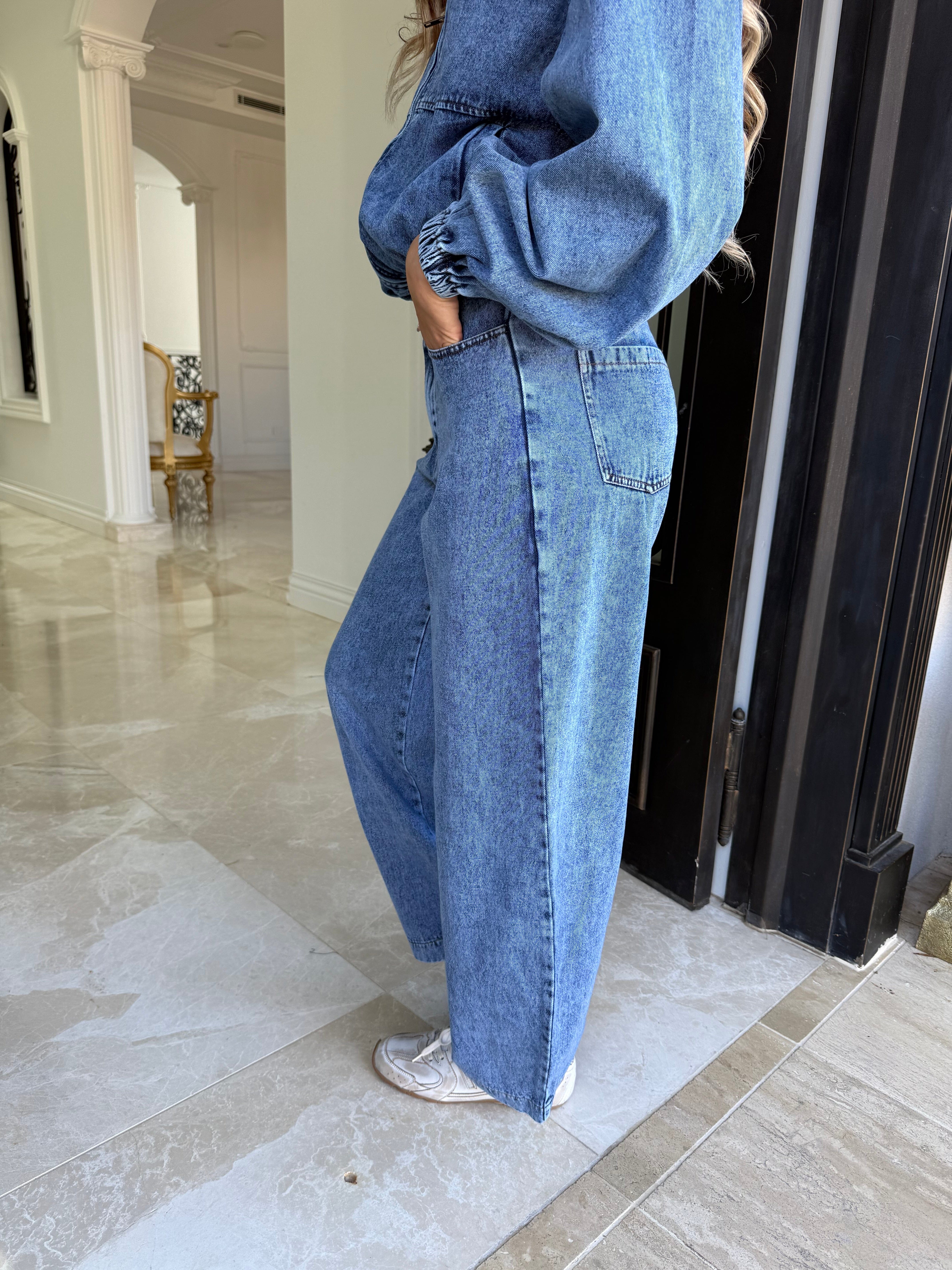 Denim Bomber Set