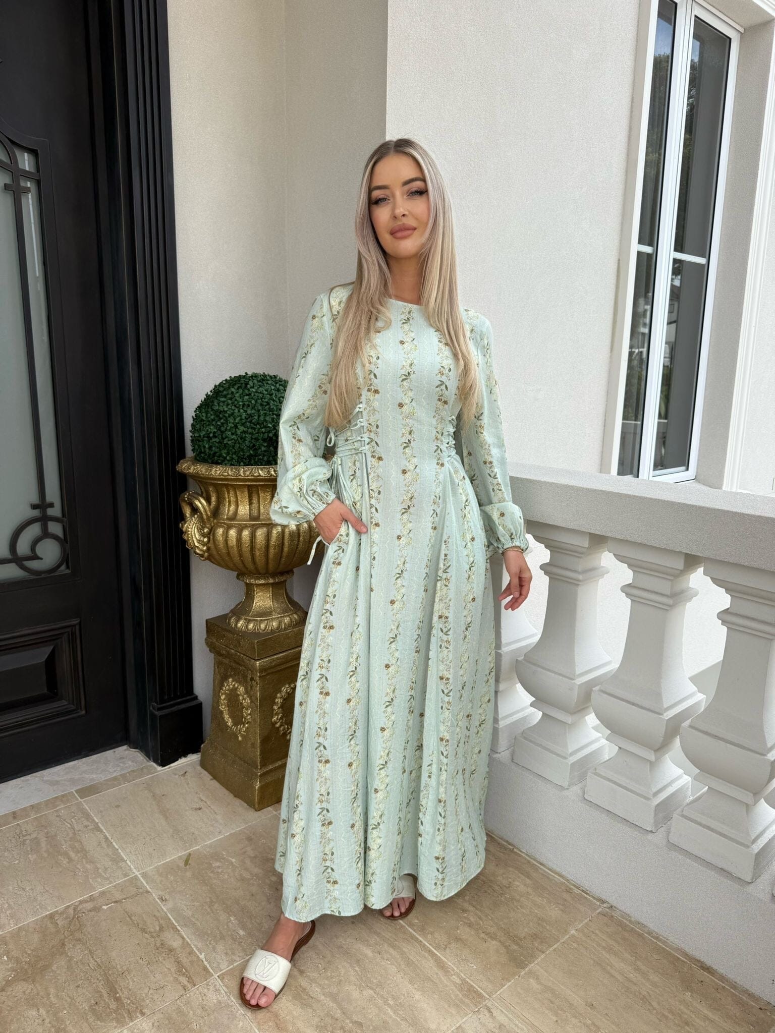 Mini Rose Mint Dress