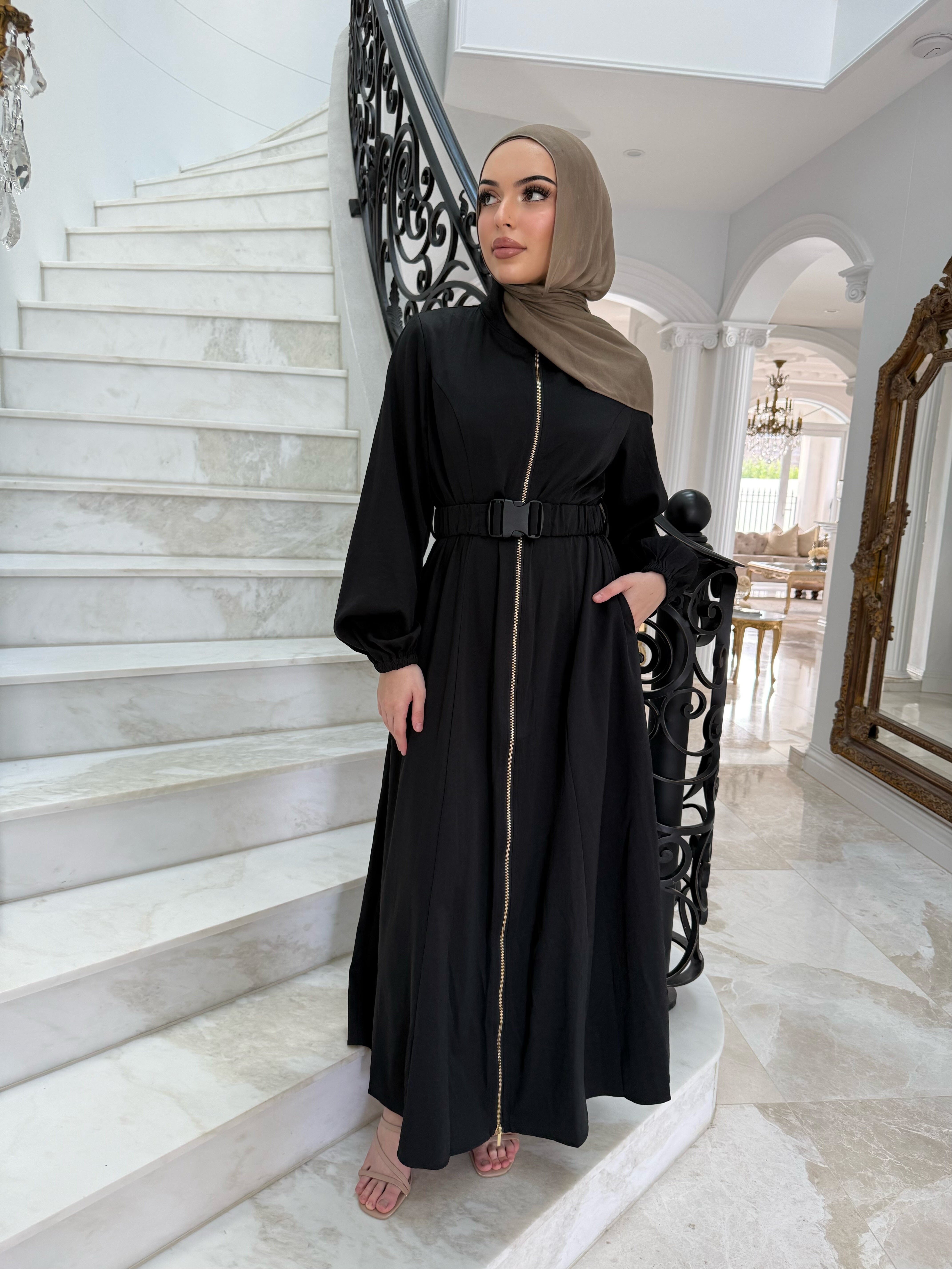 Buckle Zip Dress