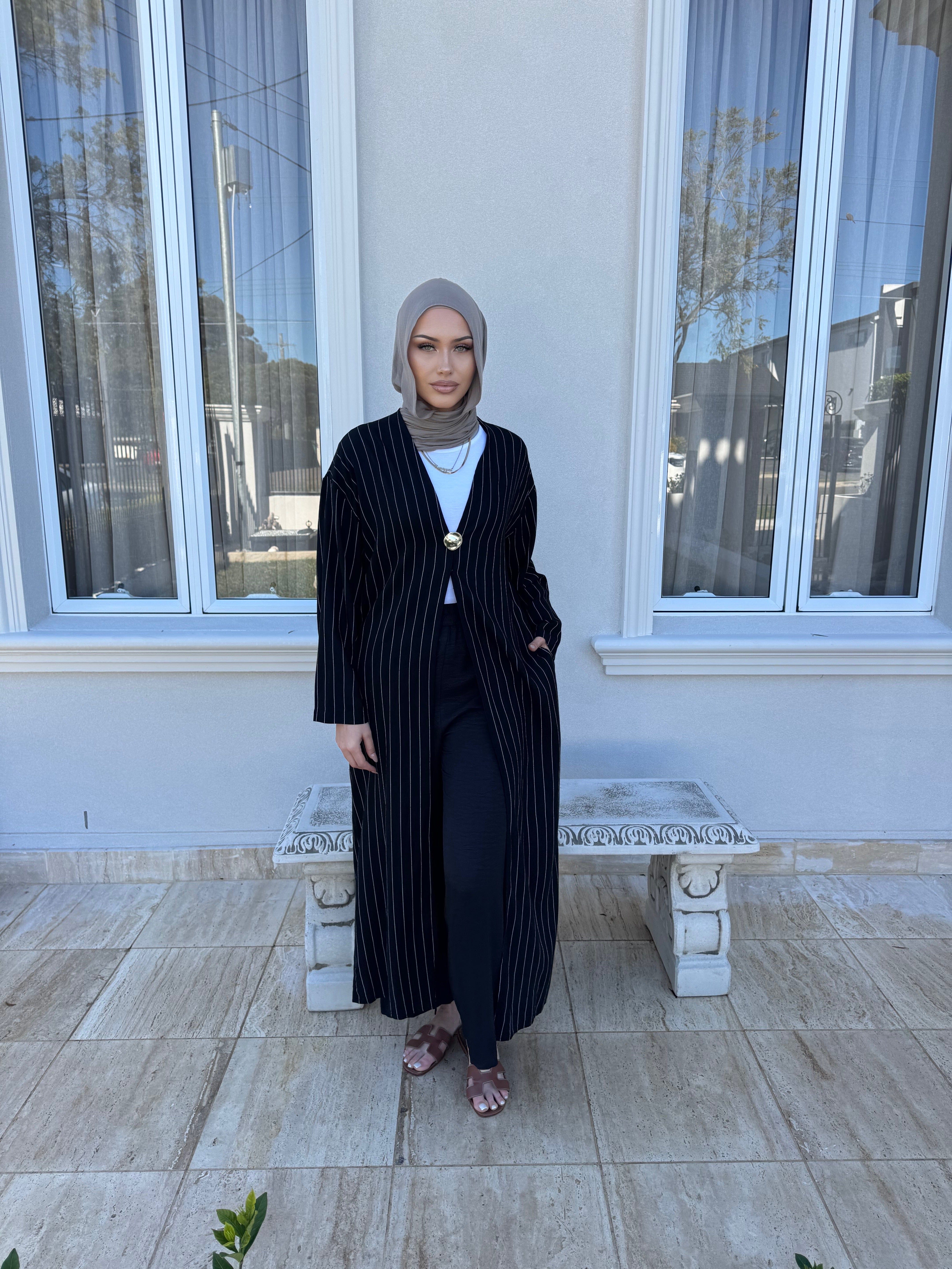 Stripe Linen Kimono