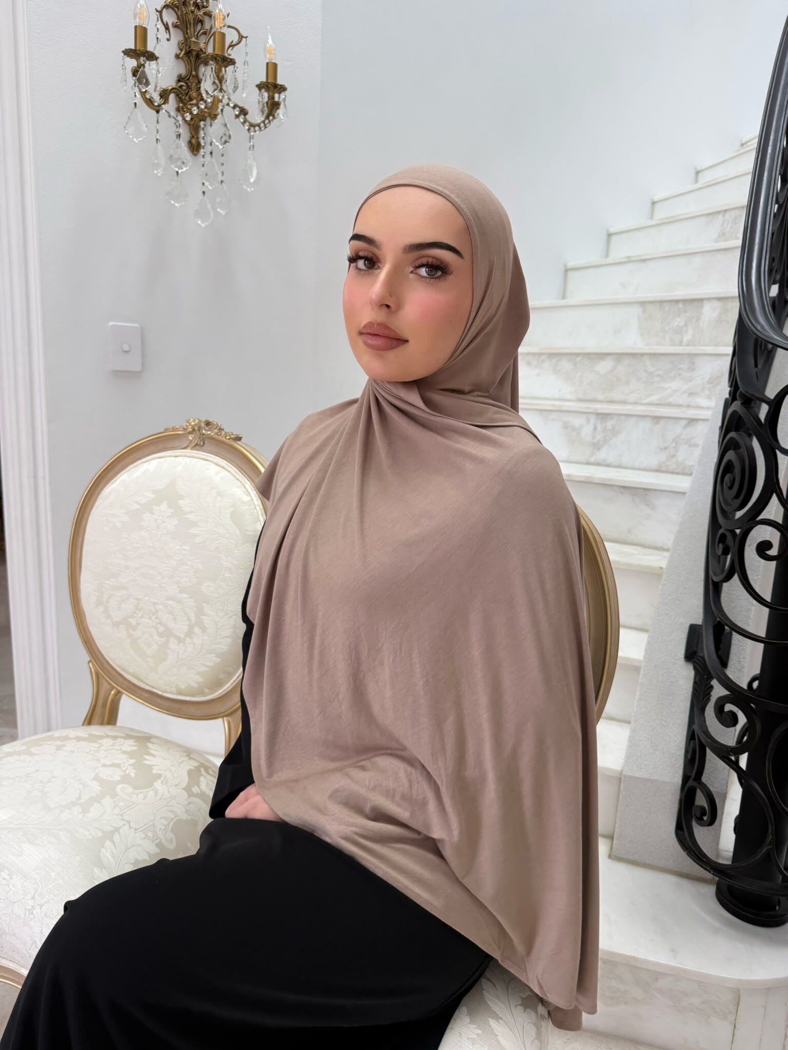 Cappuccino Instant Jersey Shawl