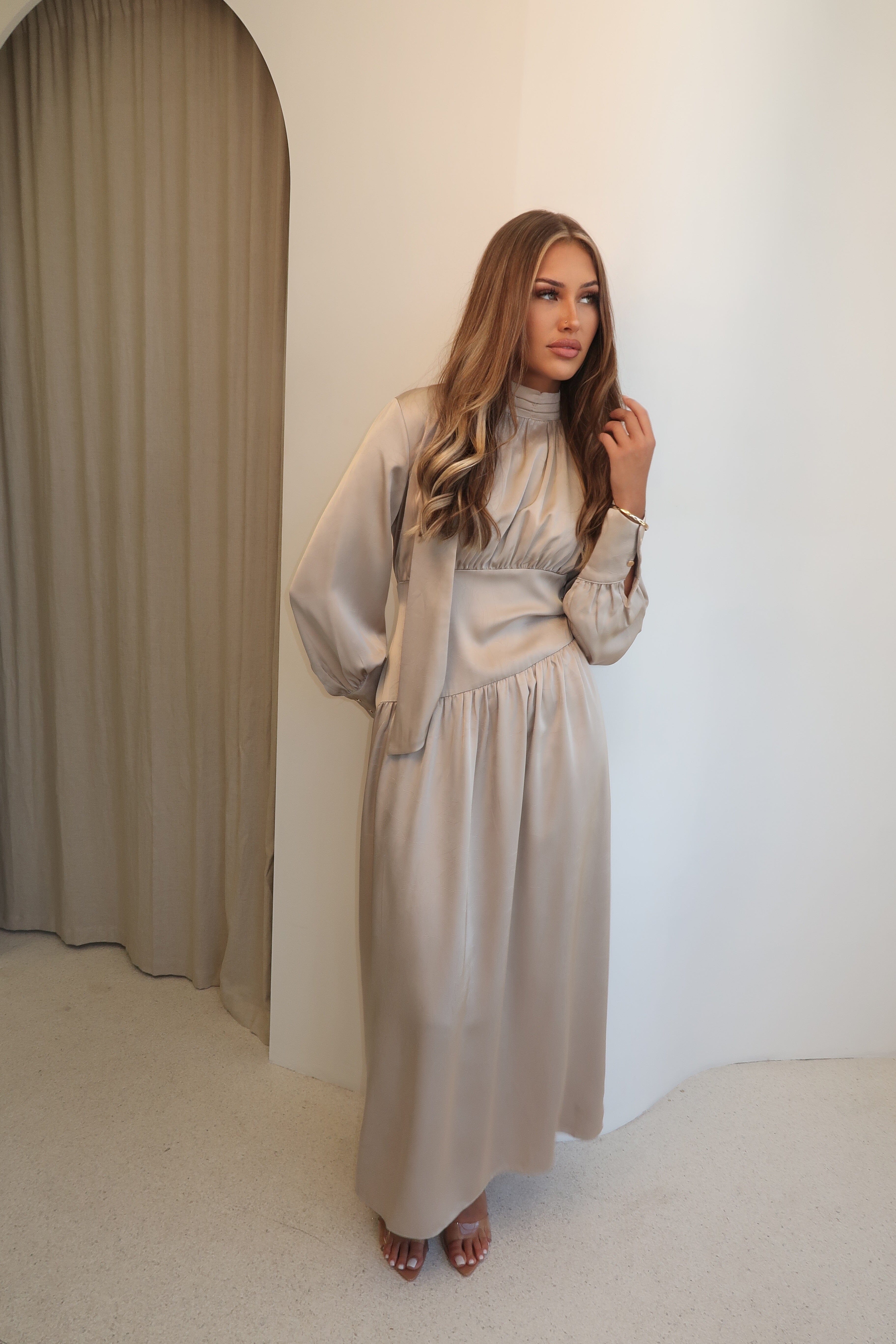 Layali Satin Dress