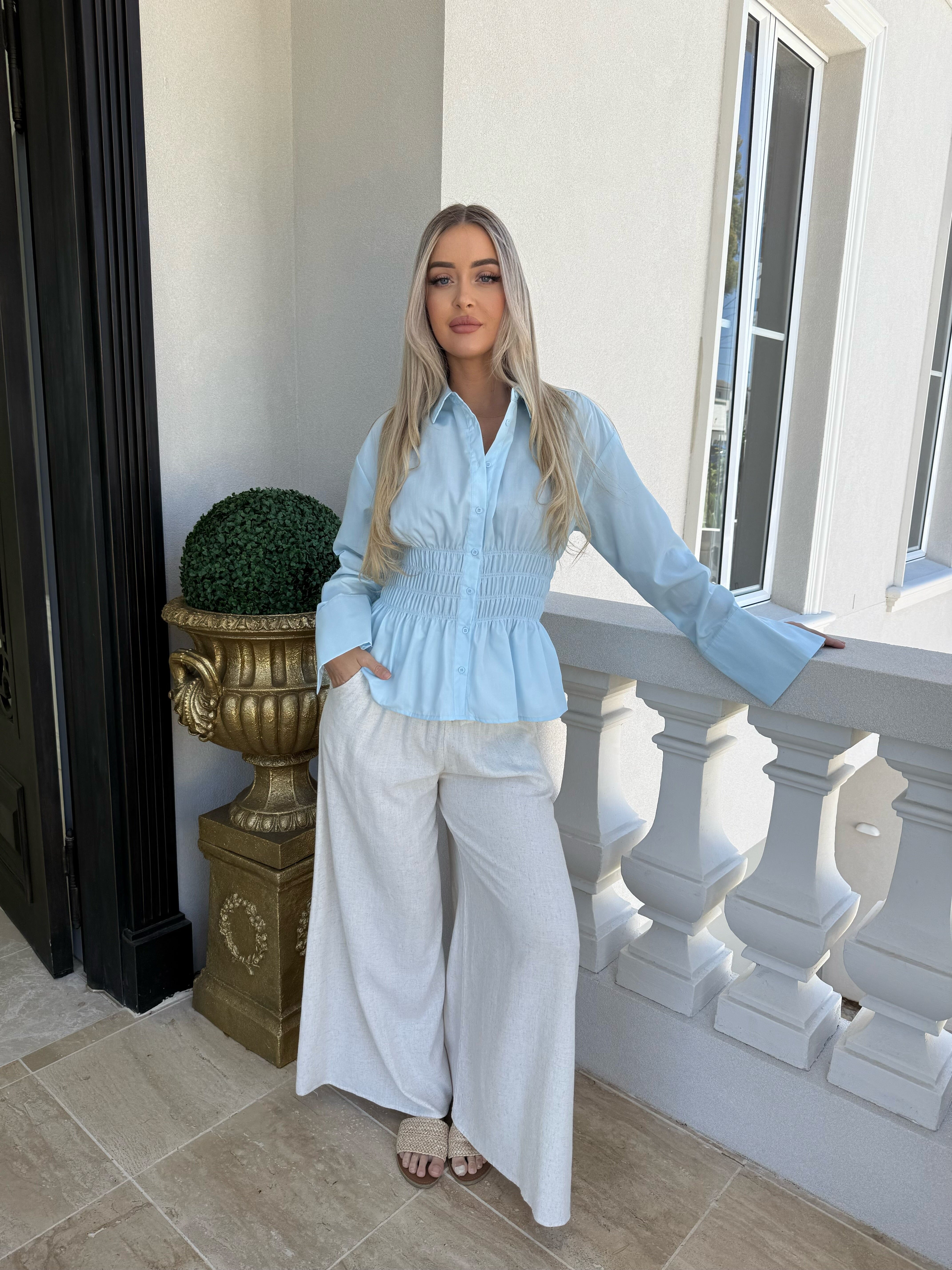 Elastic Gathered Top