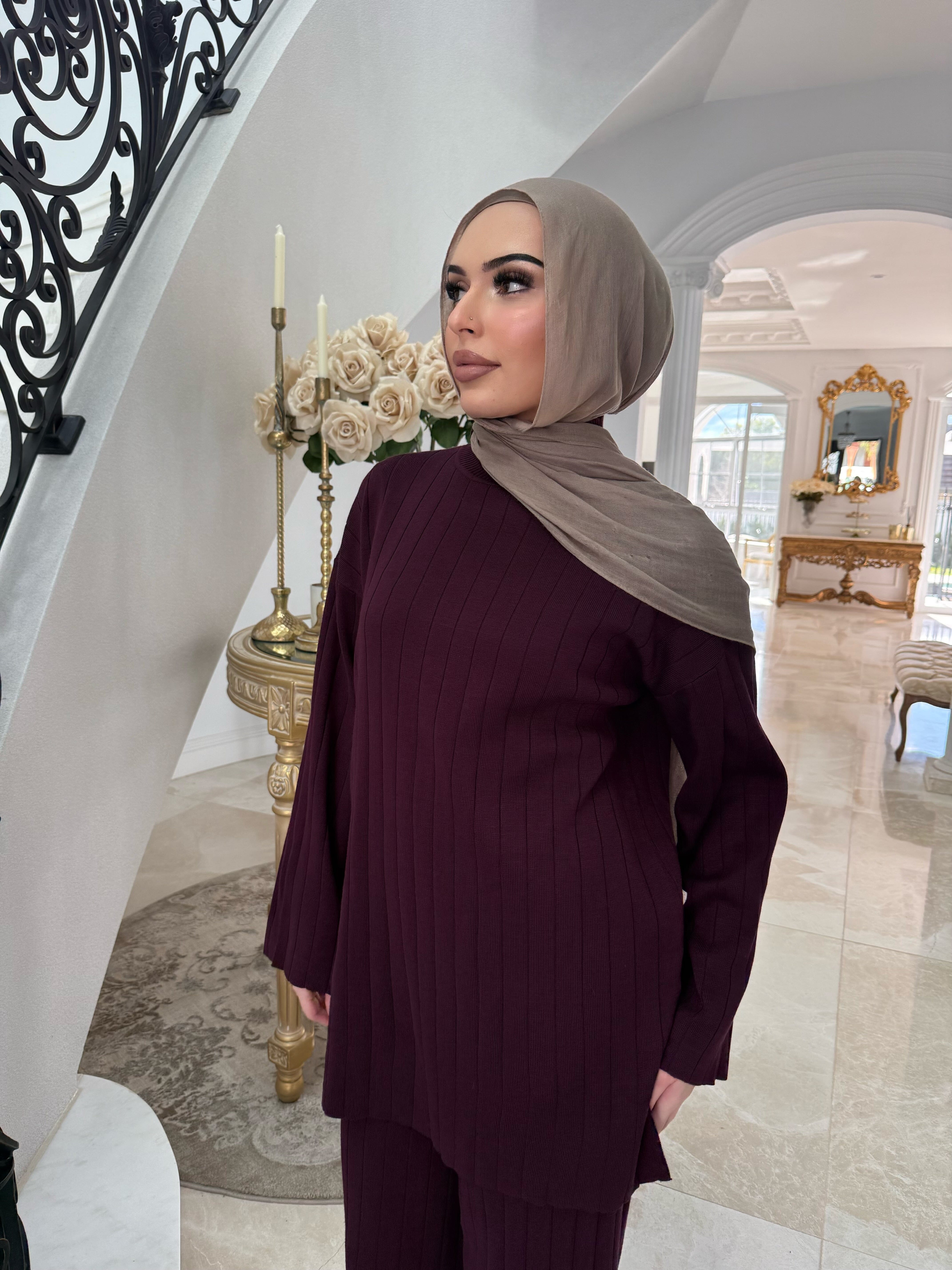 Thick Ribbed Knit Set