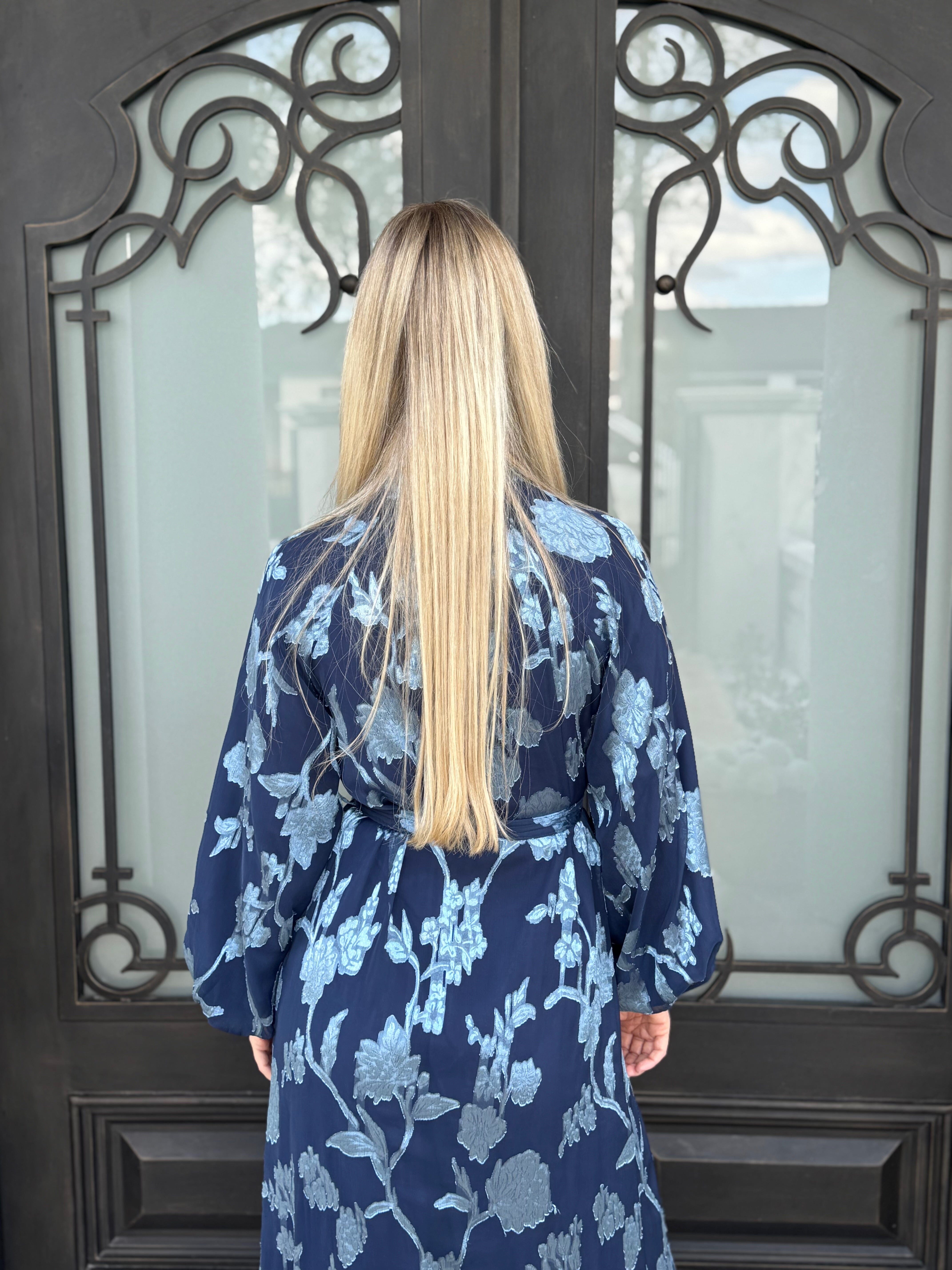 Navy Floral Dress