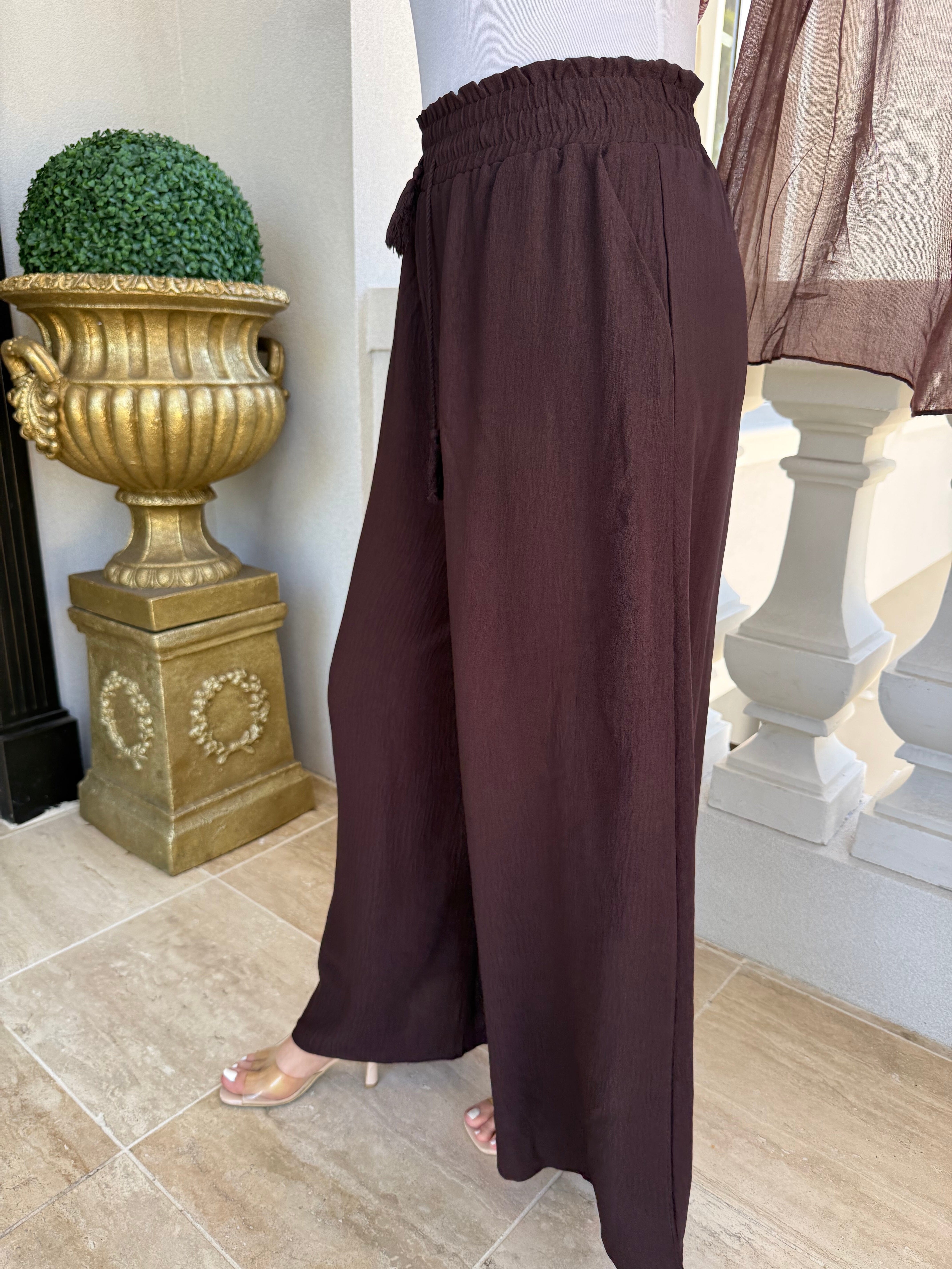 Elastic Wide Pants
