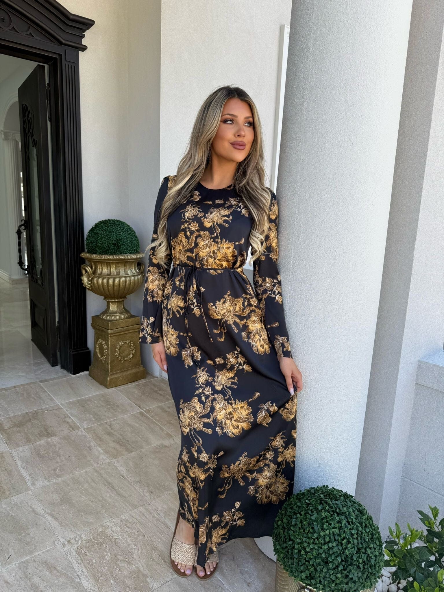 Black Night Satin Dress