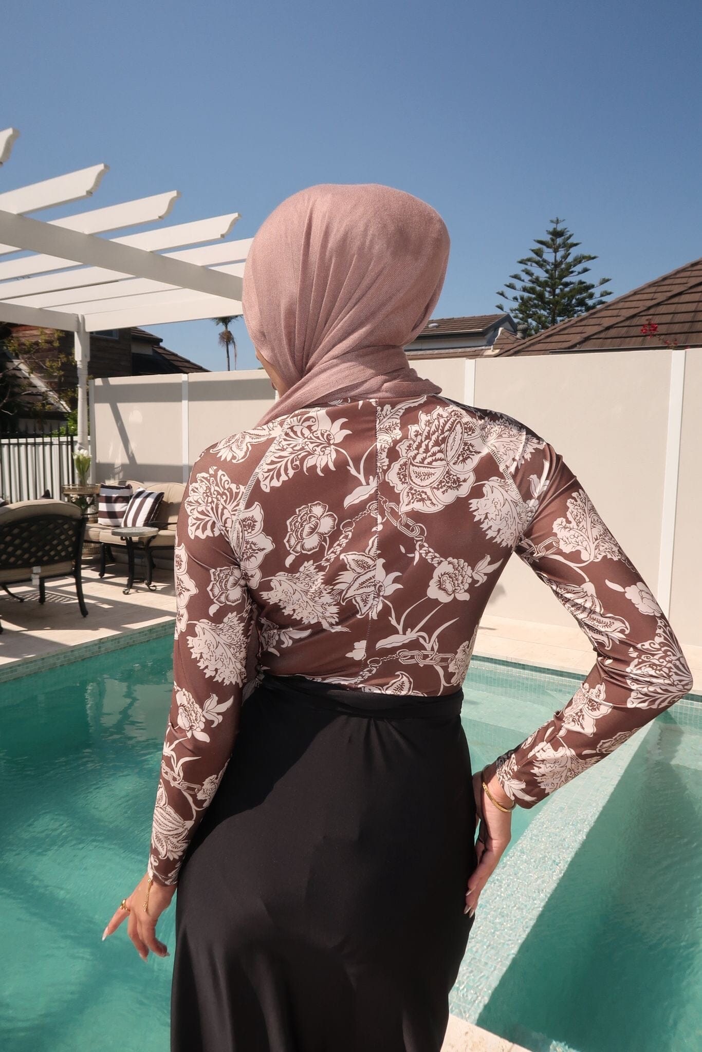 Brunette Swim Body Suite