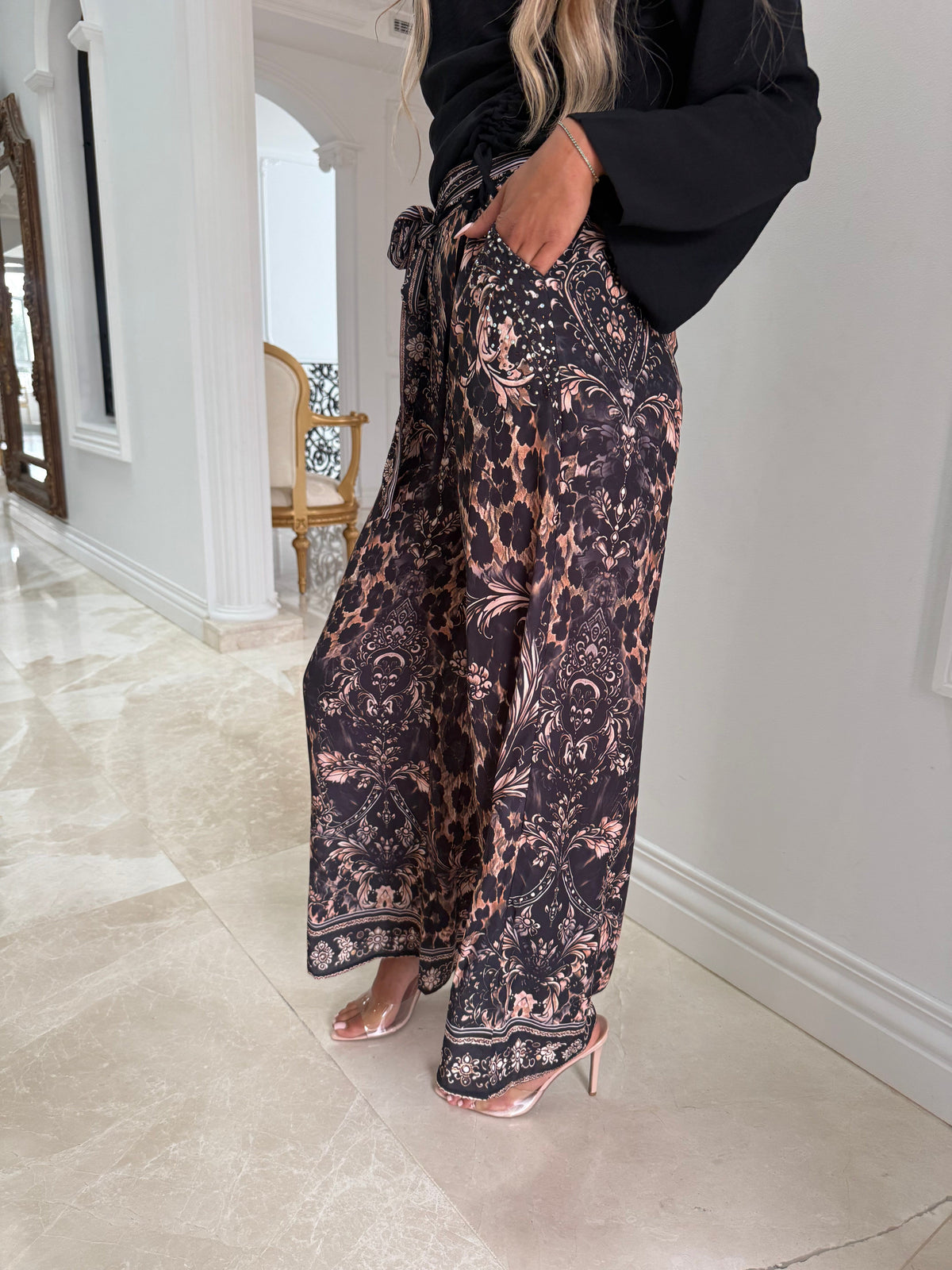 Cheetah Beaded Pants