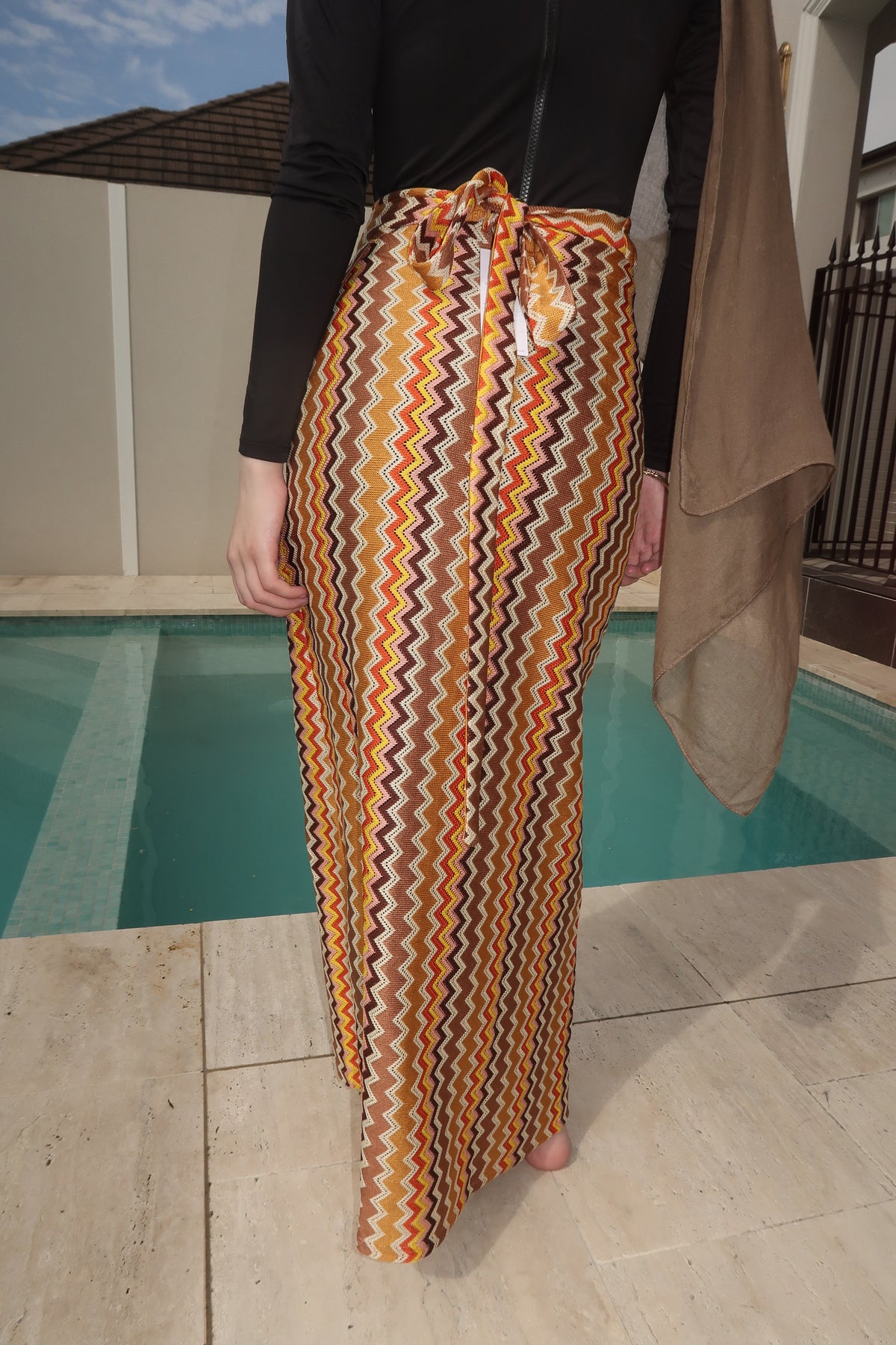 Crochet Tan Wrap Sarong