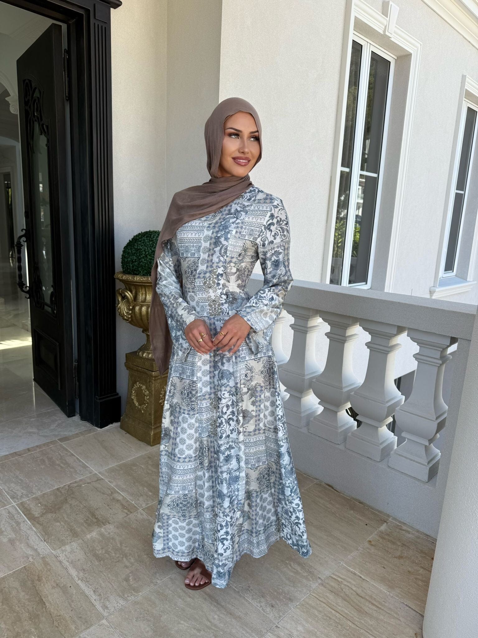 Rouba Blue Tie Dress