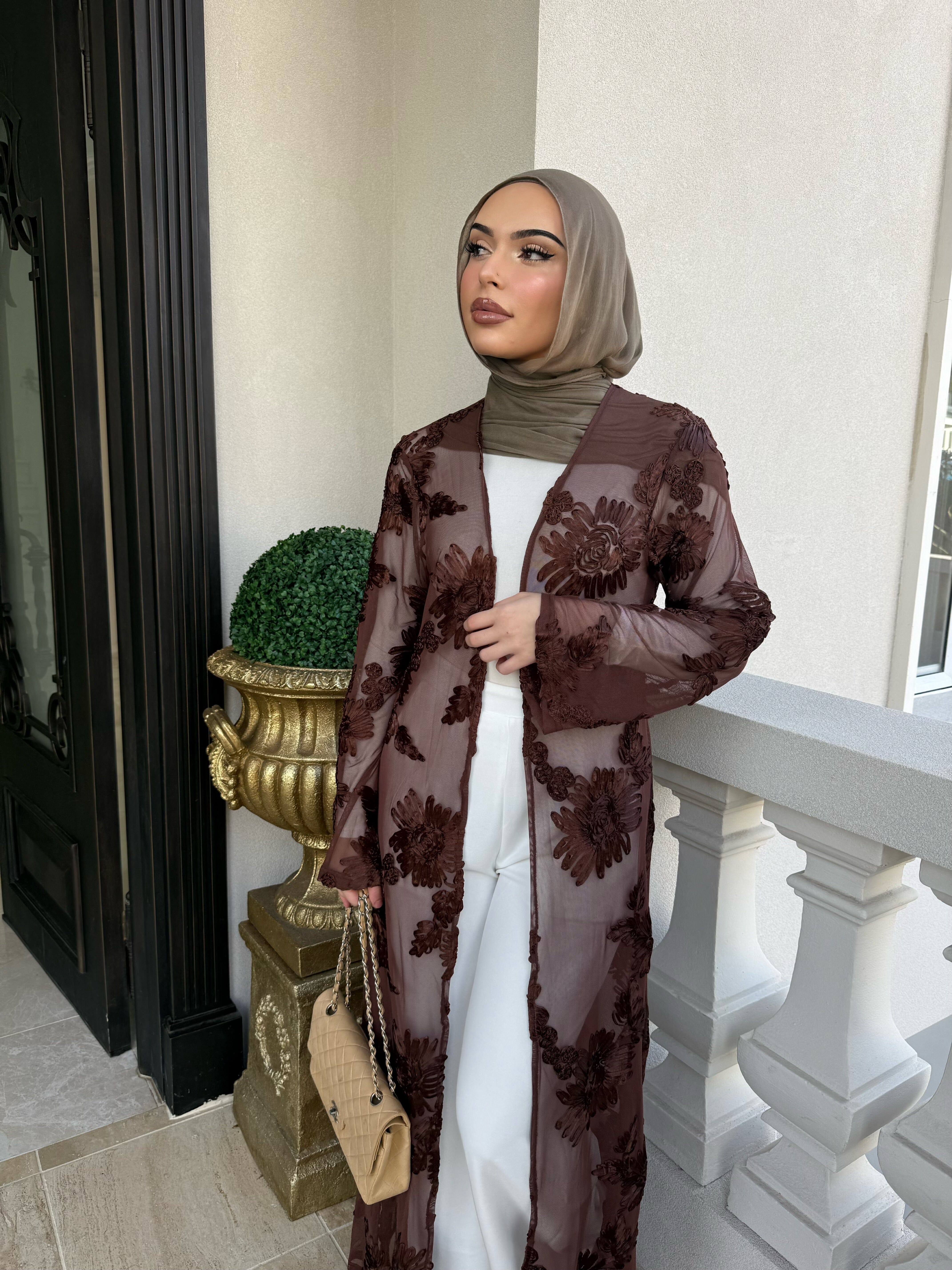 Flower Embroidery Cape
