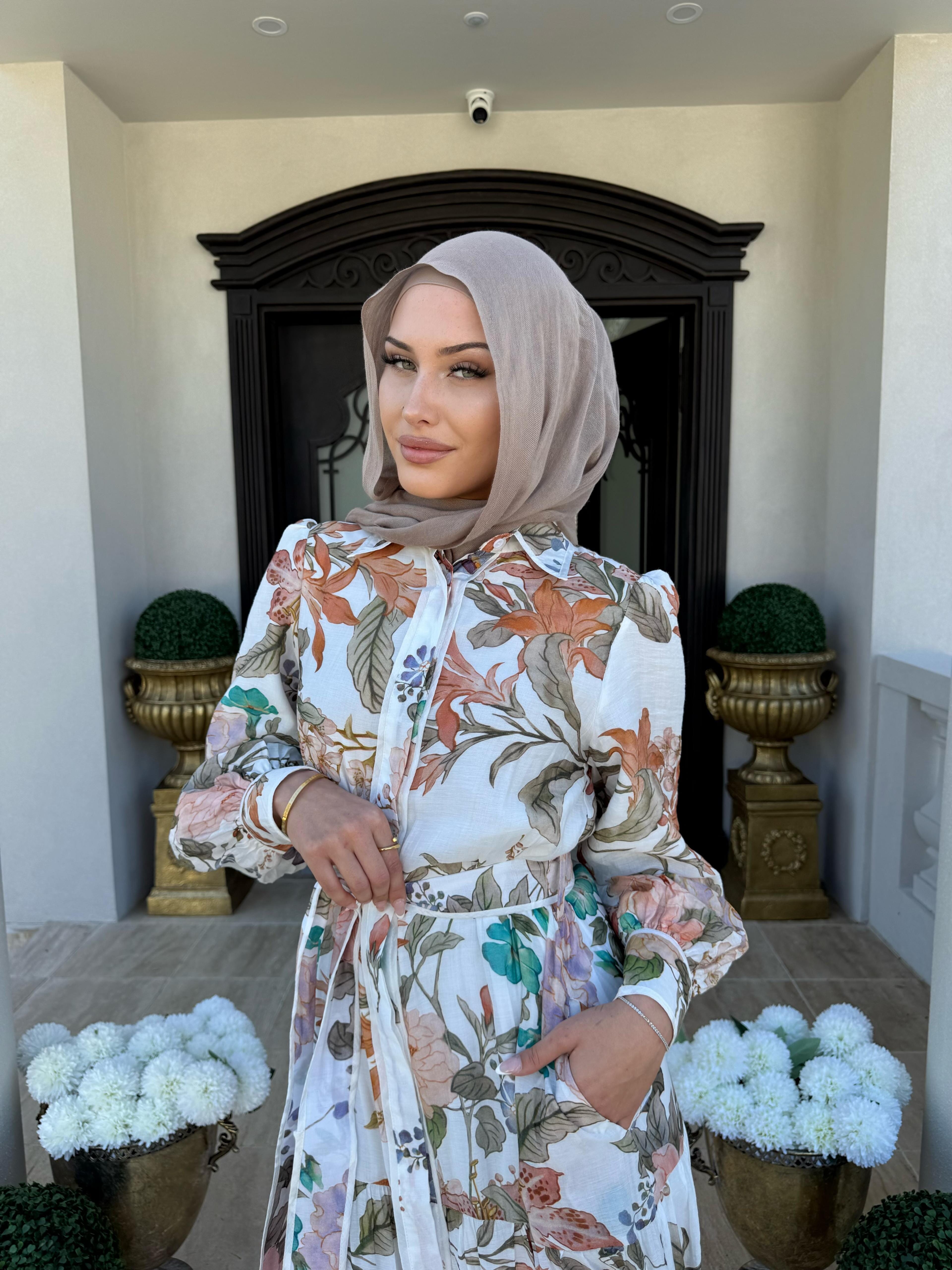 Floral Pipping Dress