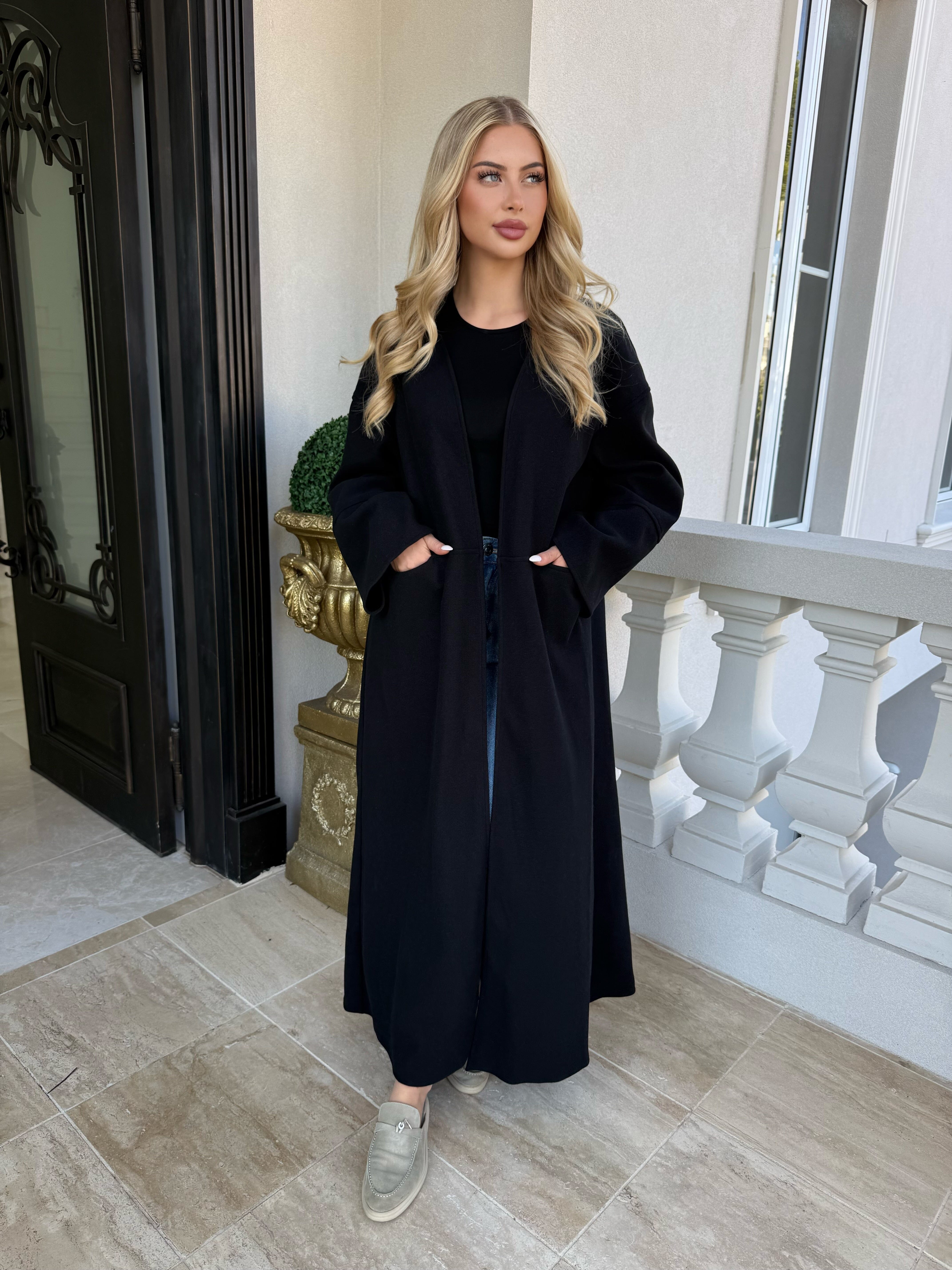 Mom Pocket Open Abaya