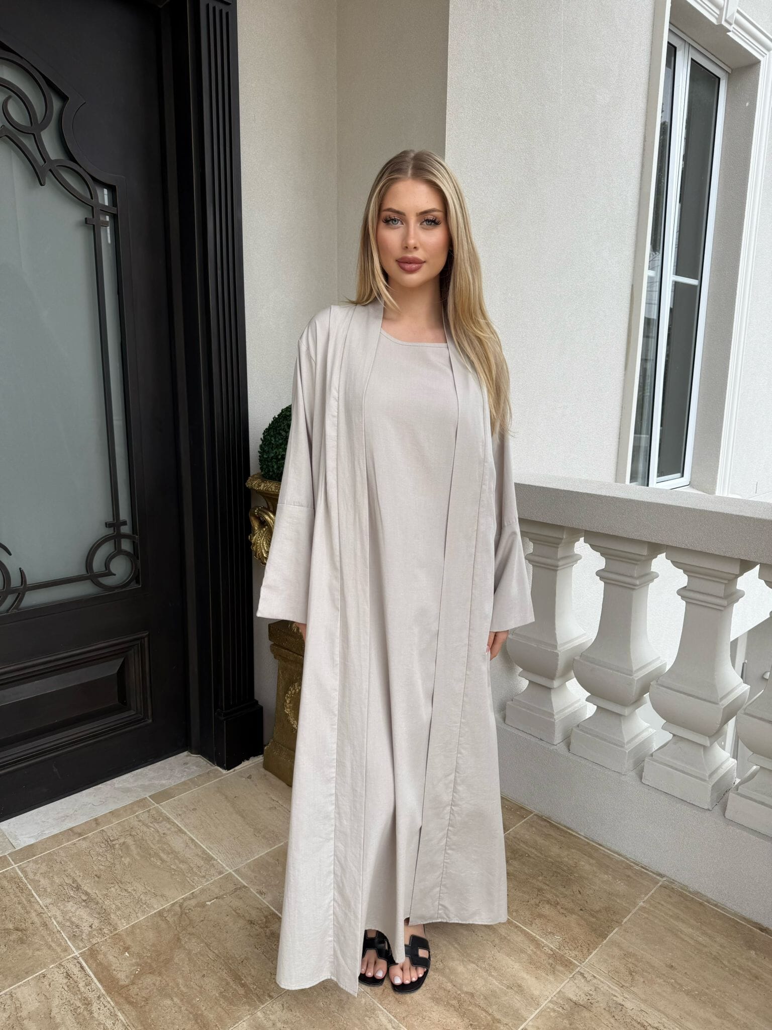 Linen Abaya Set