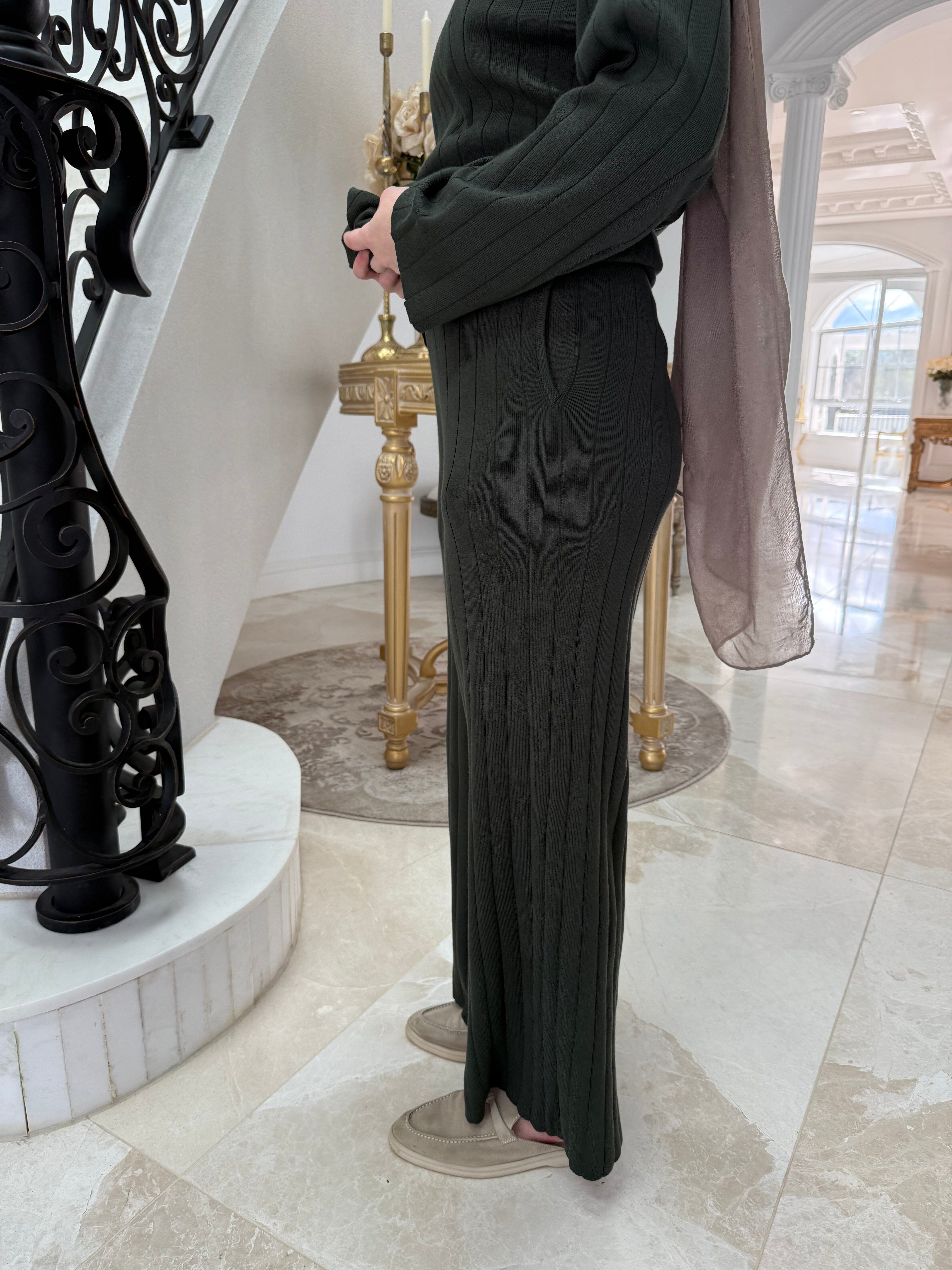 Thick Ribbed Knit Set
