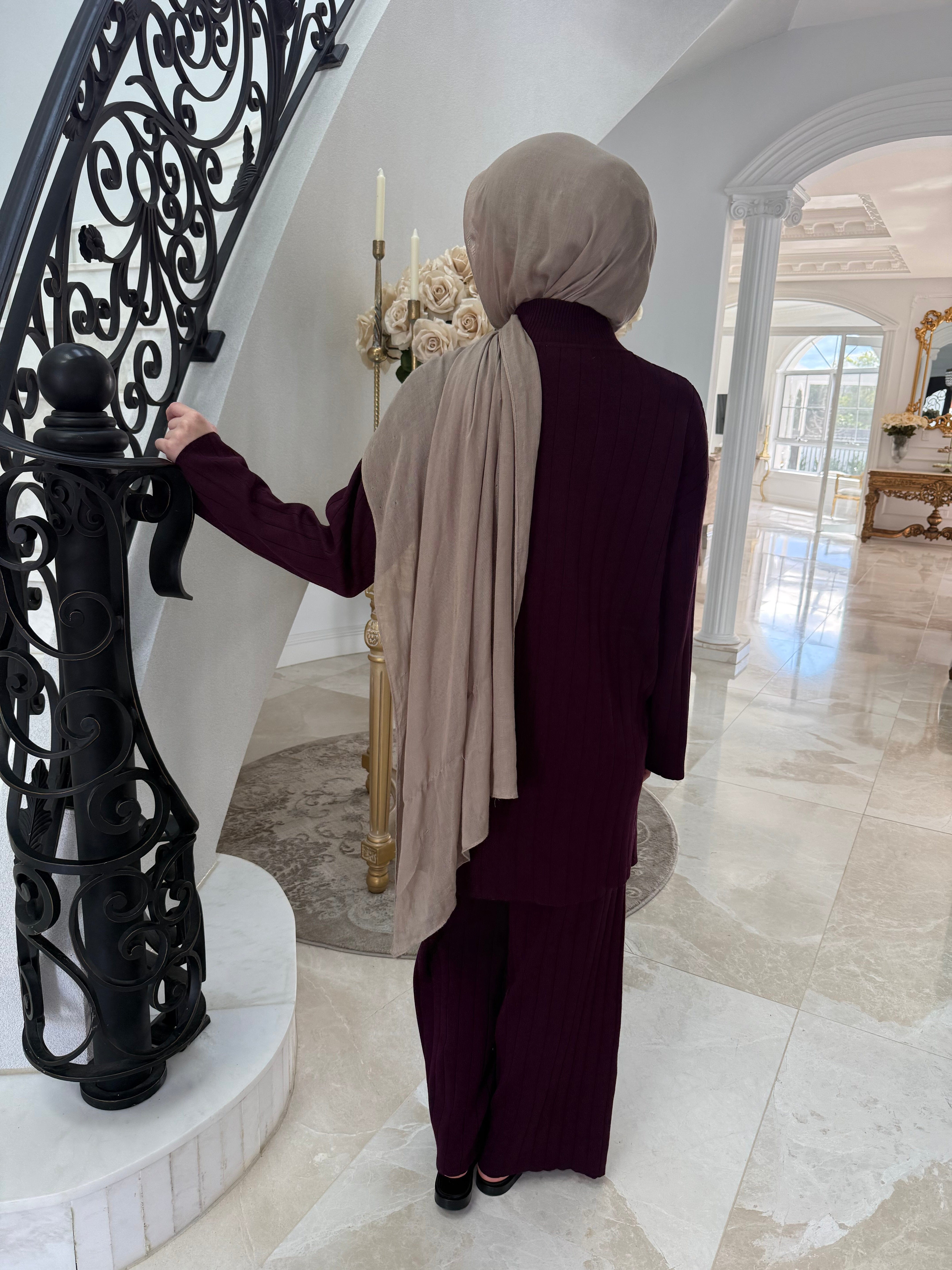 Thick Ribbed Knit Set