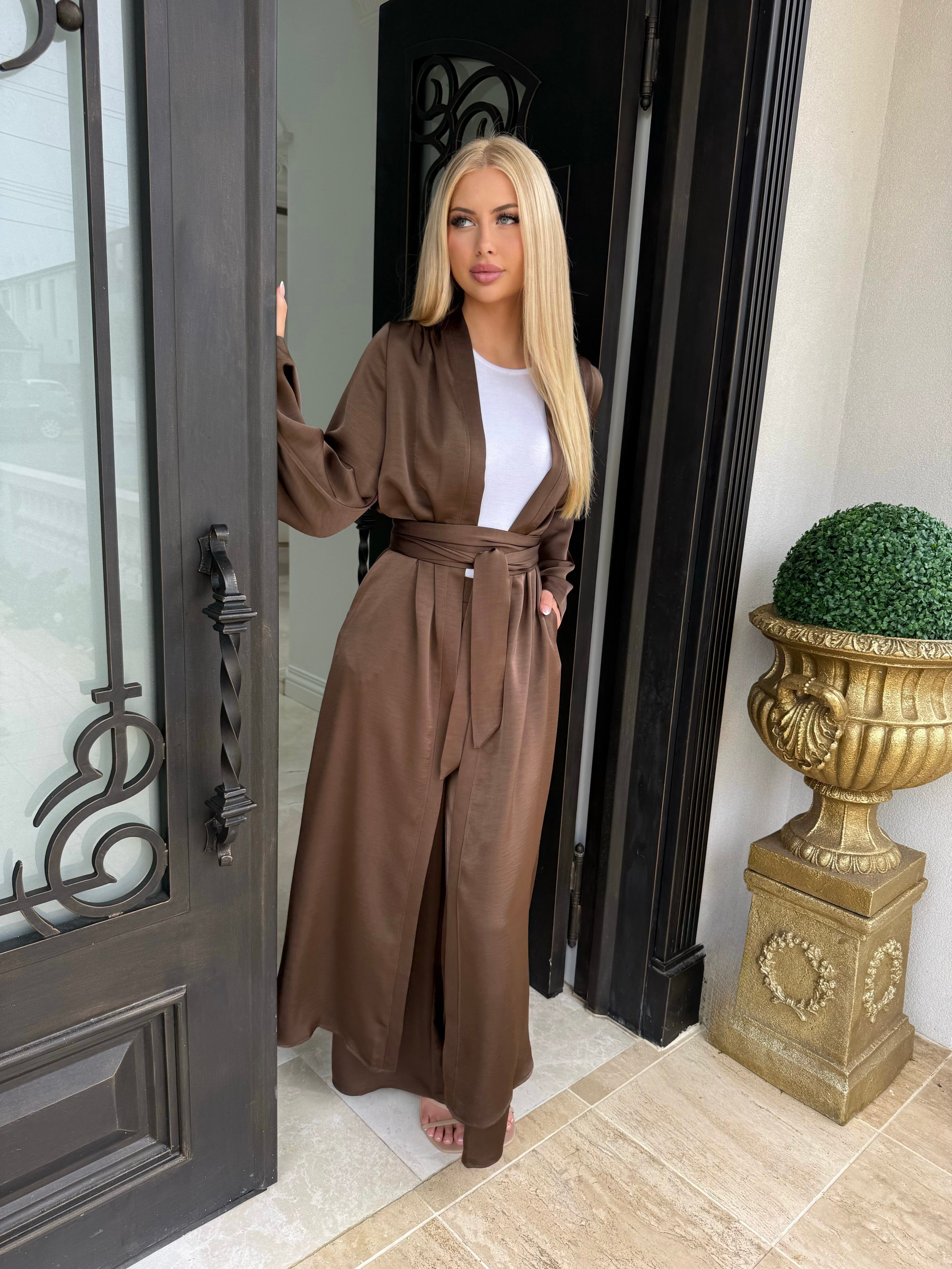Layali Satin Pants Set