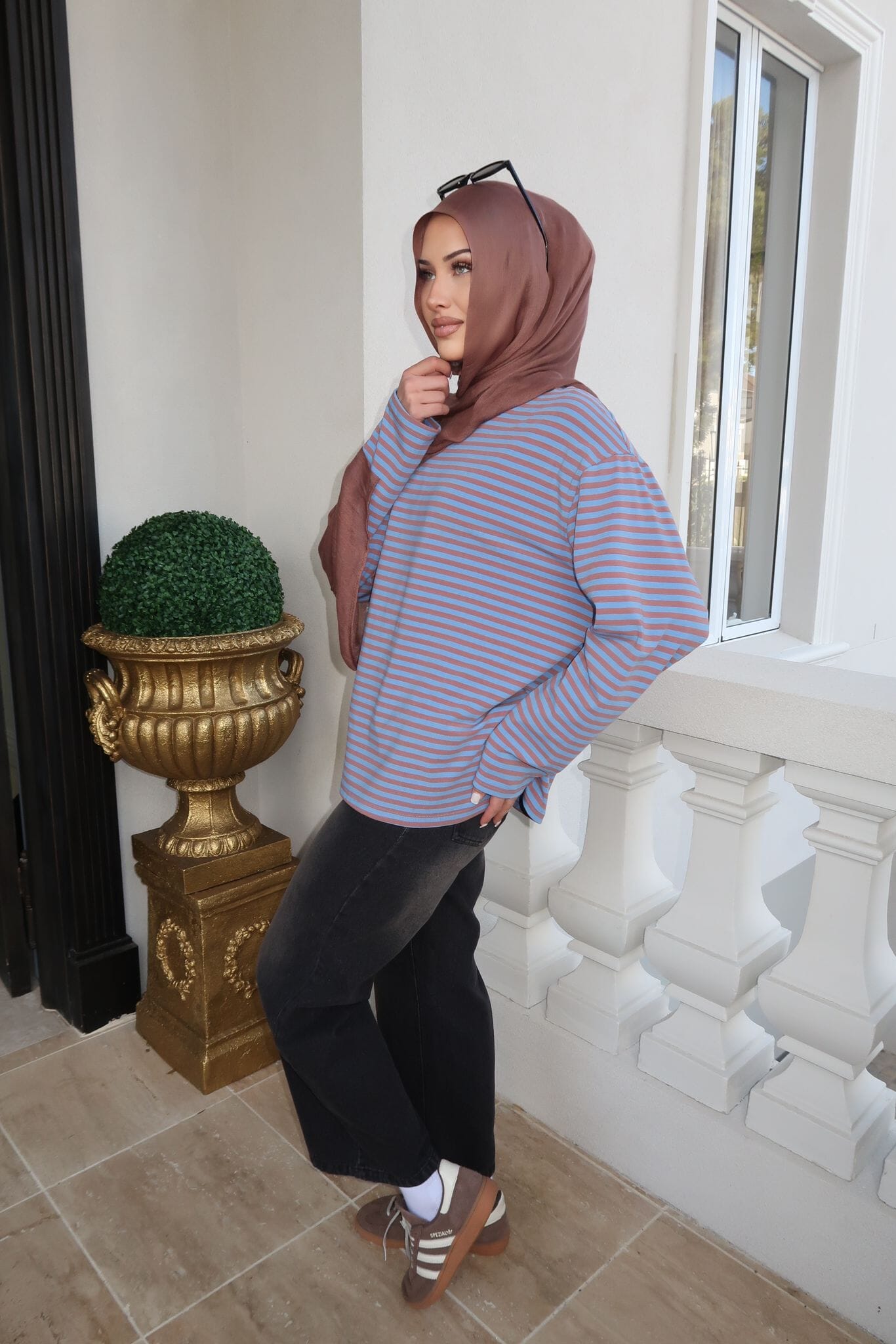 Blue Stripe Top