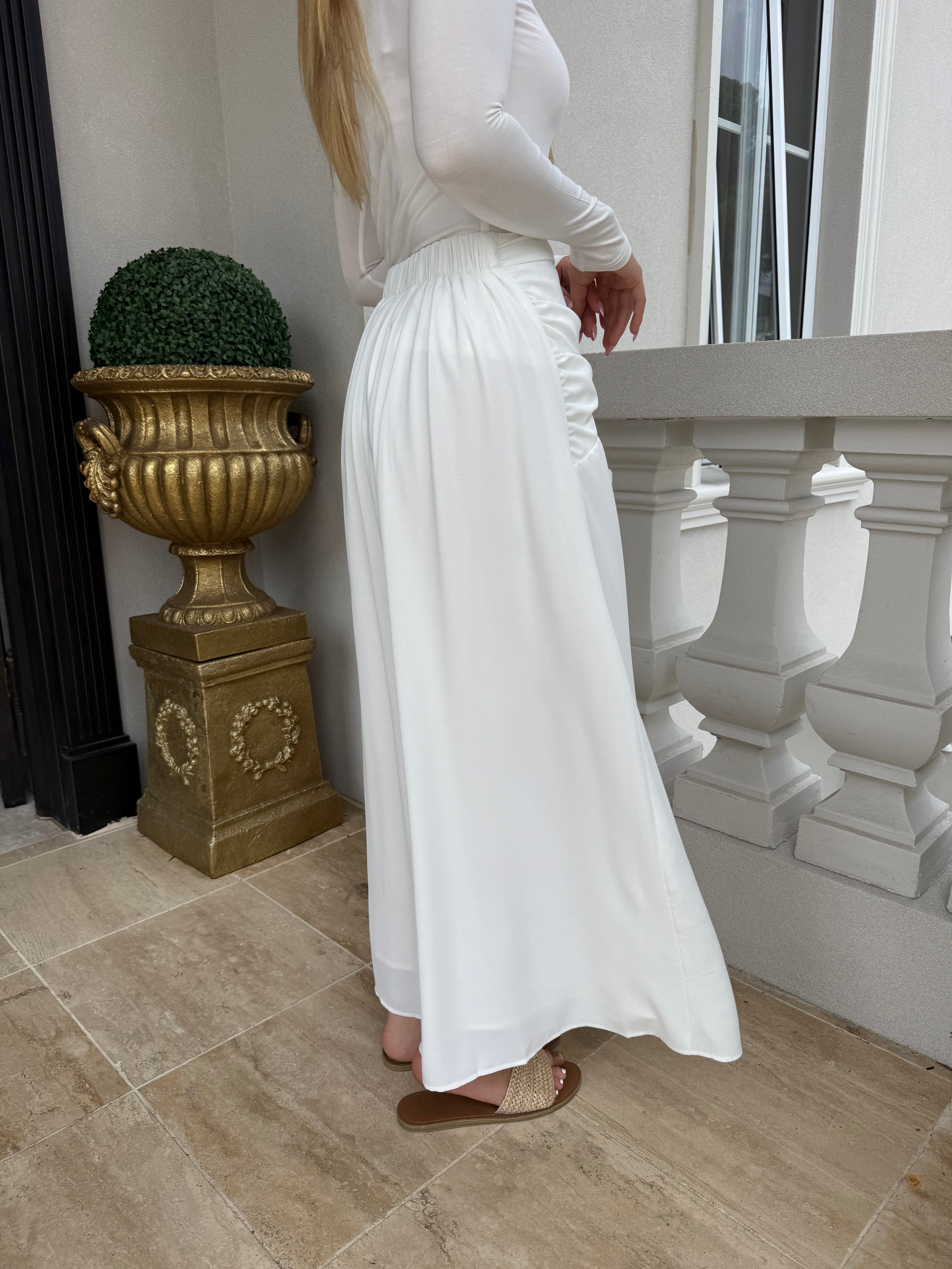 Gathered Buckle Skirt