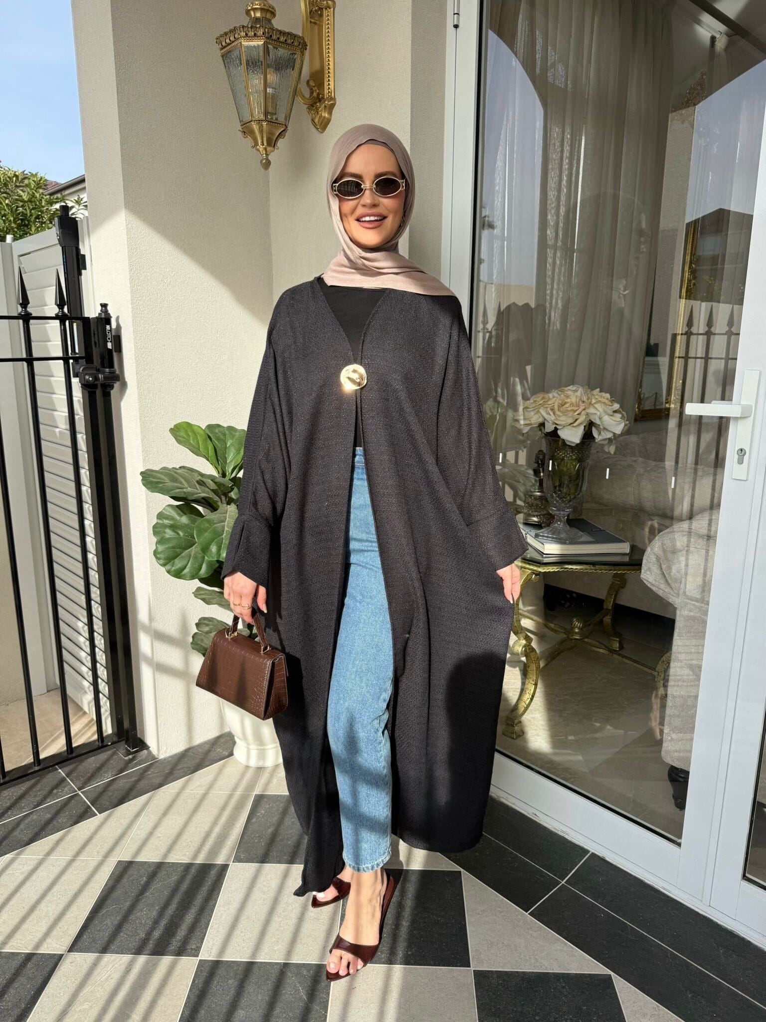 Tweed Abaya Kimono