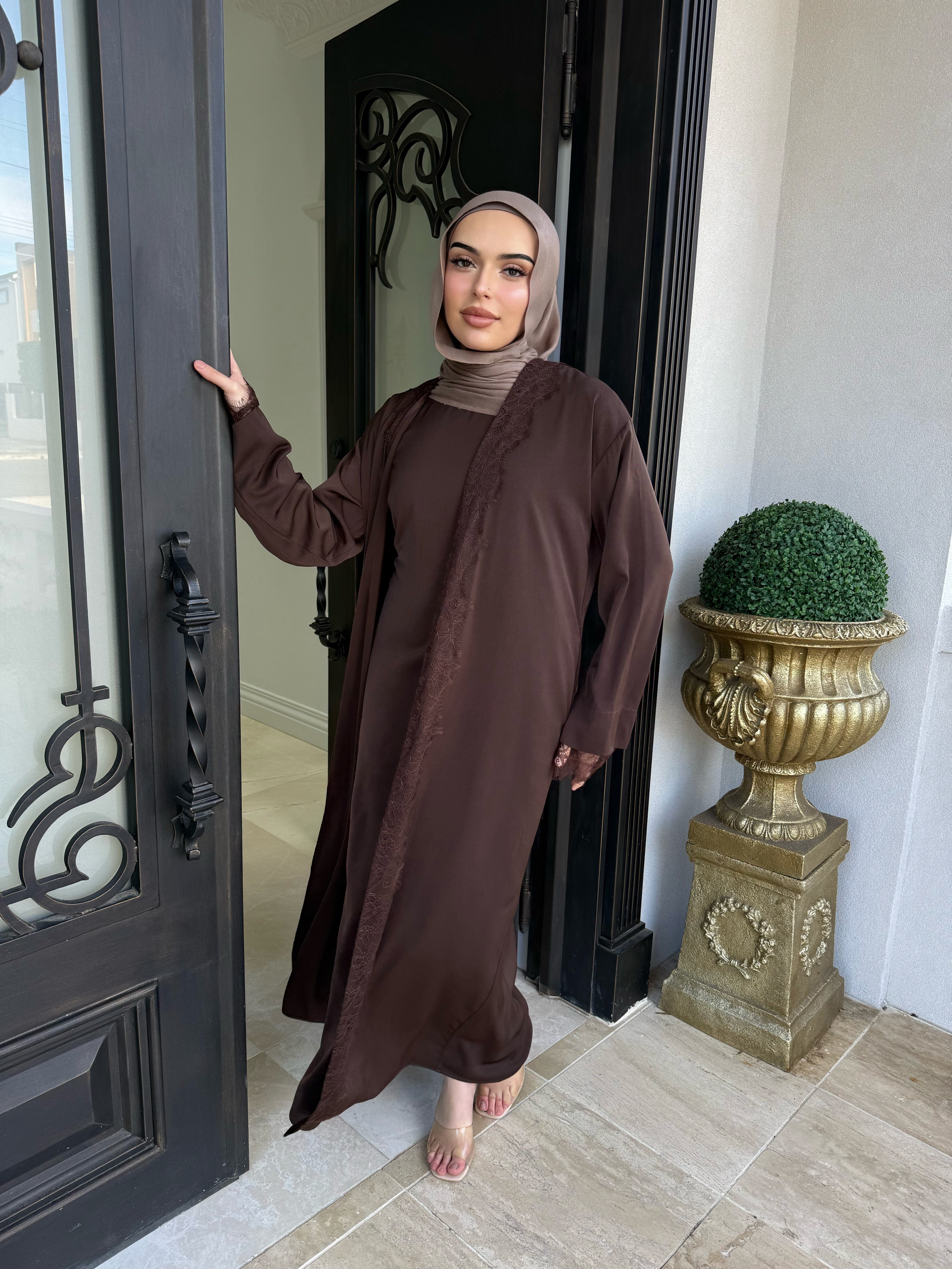 Lace Abaya Set