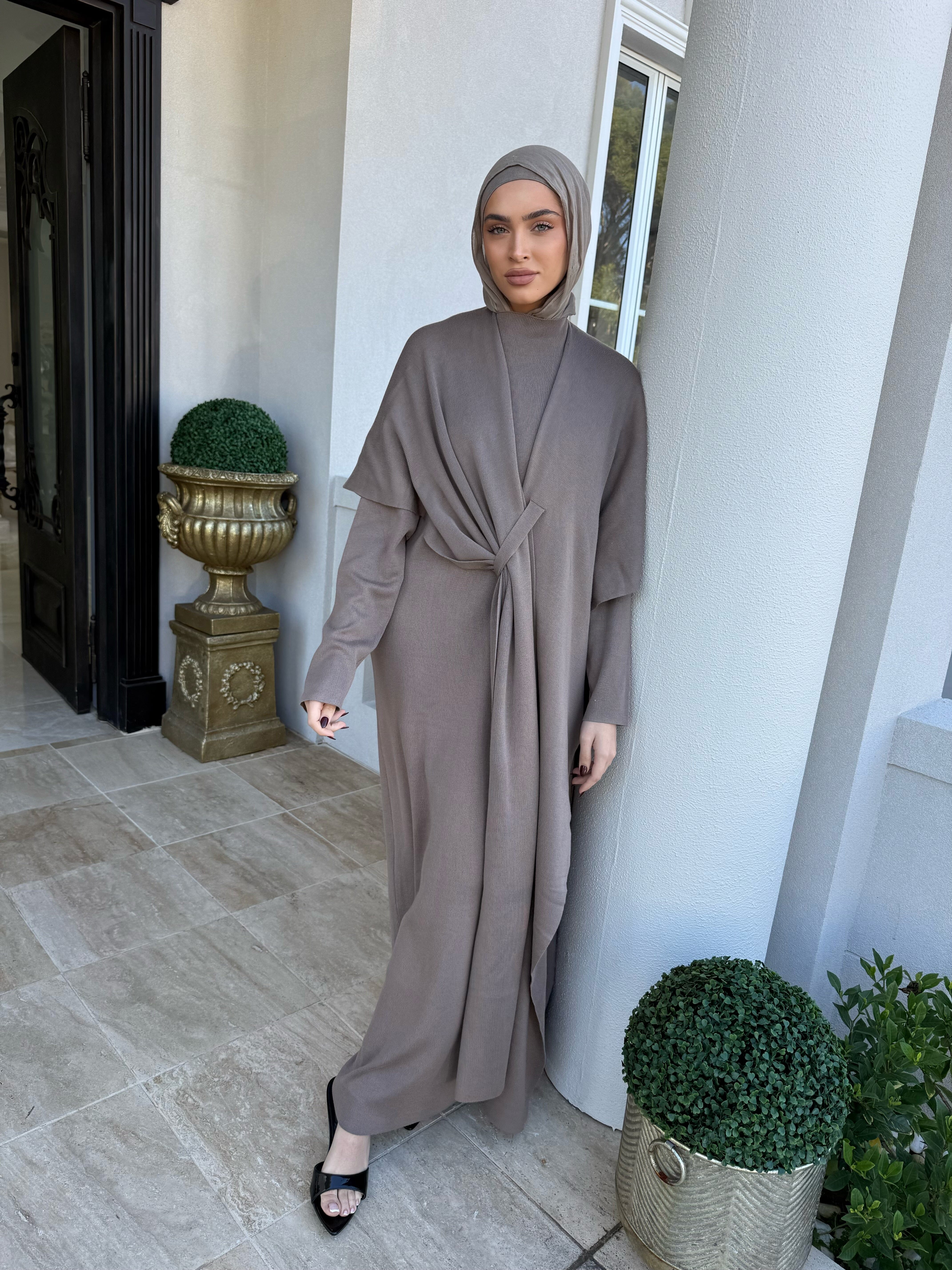 Wrap Drape Knit Set