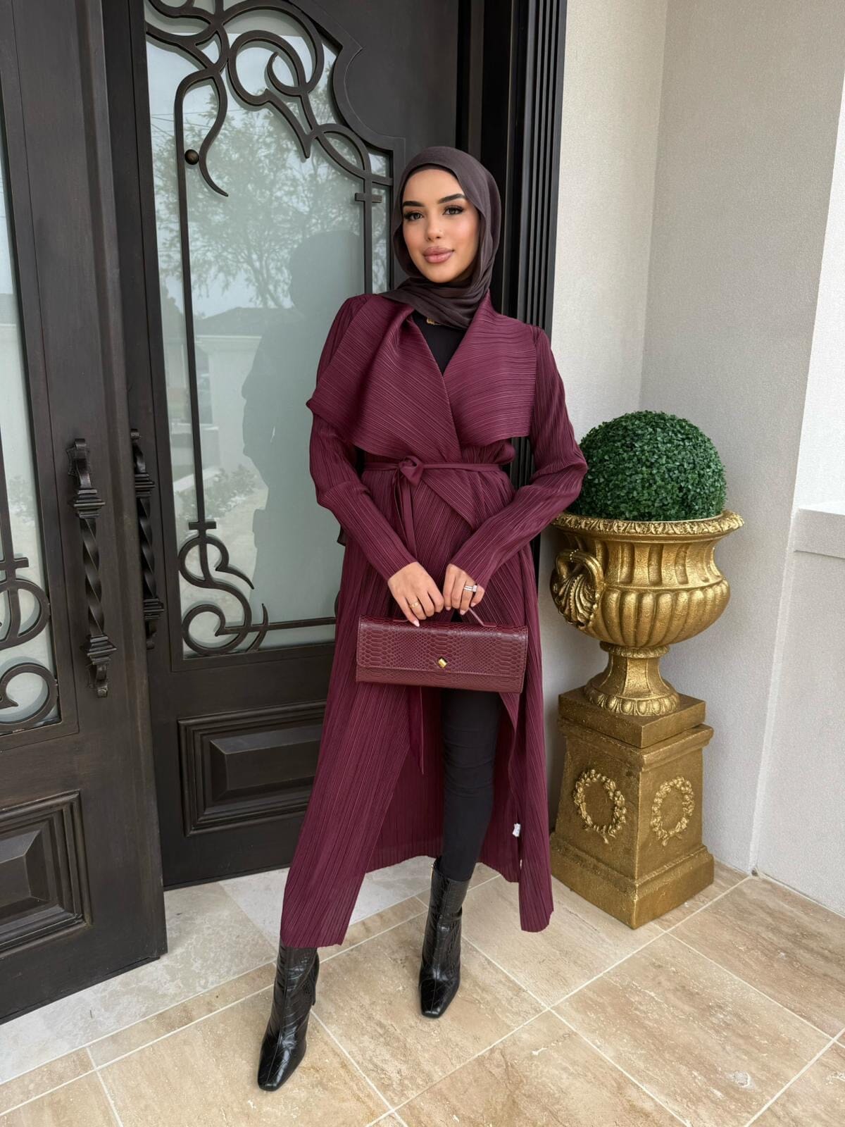 Pleated Trench