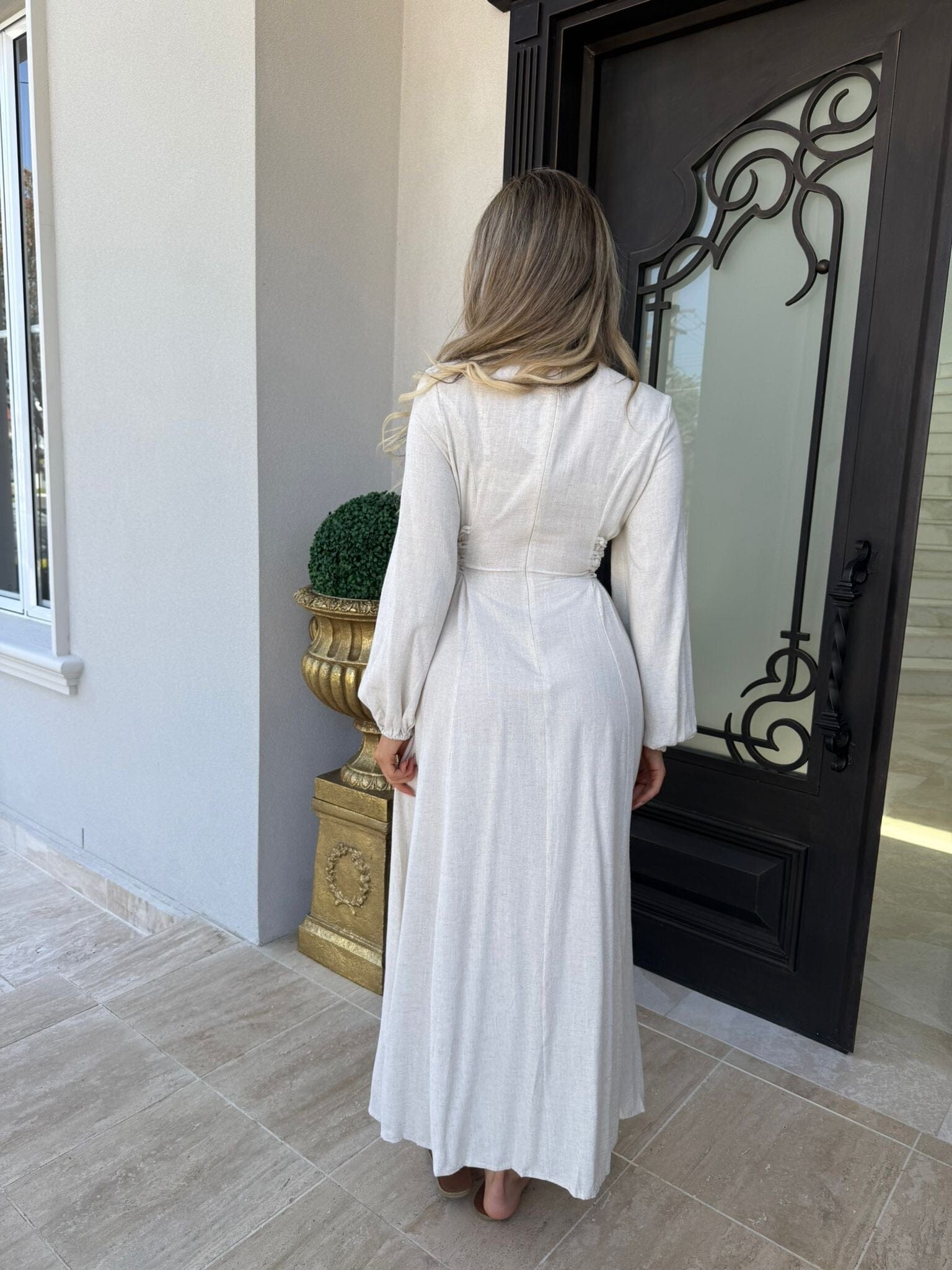 Side Linen Dress