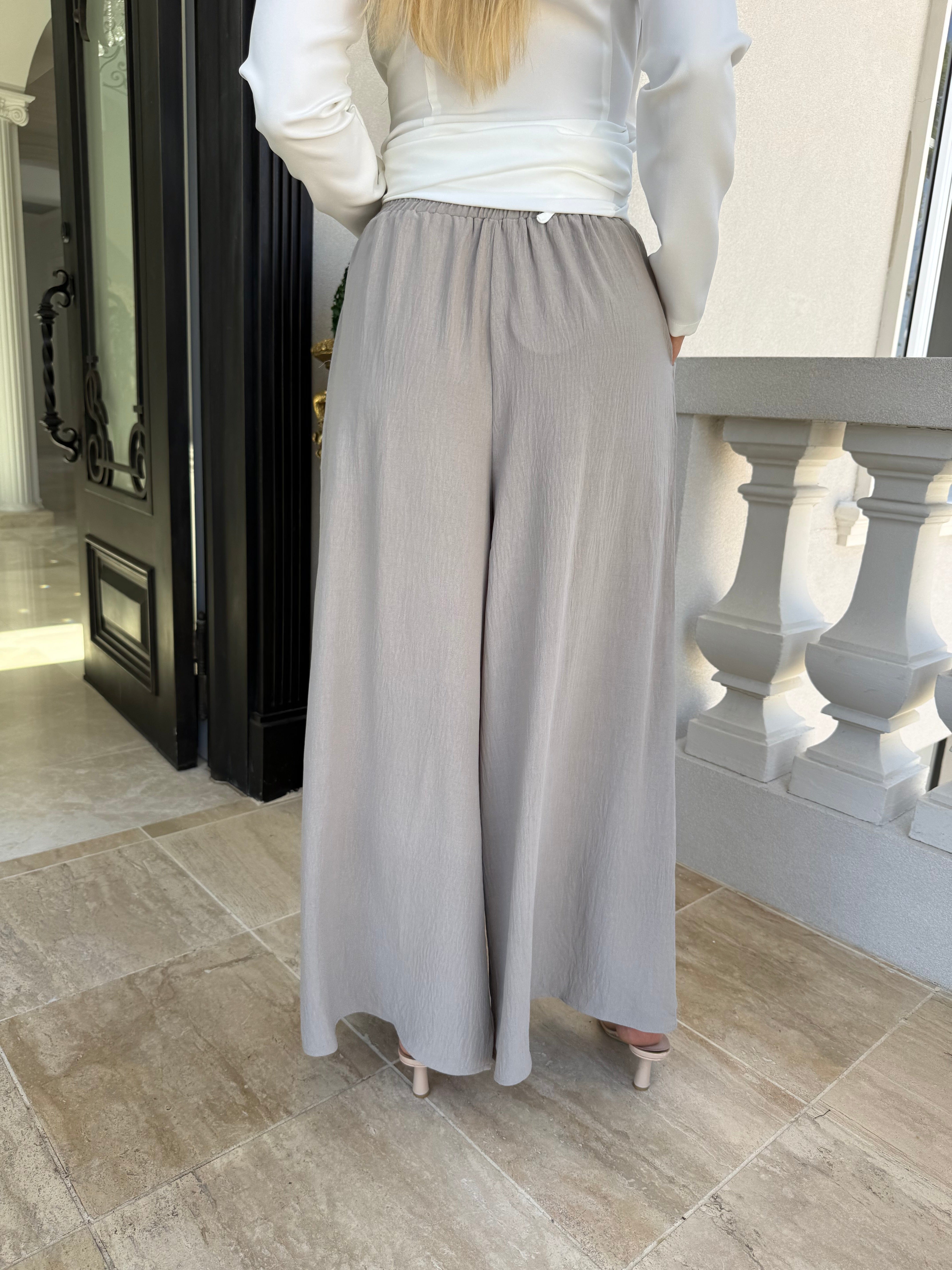 Elastic Wide Pants