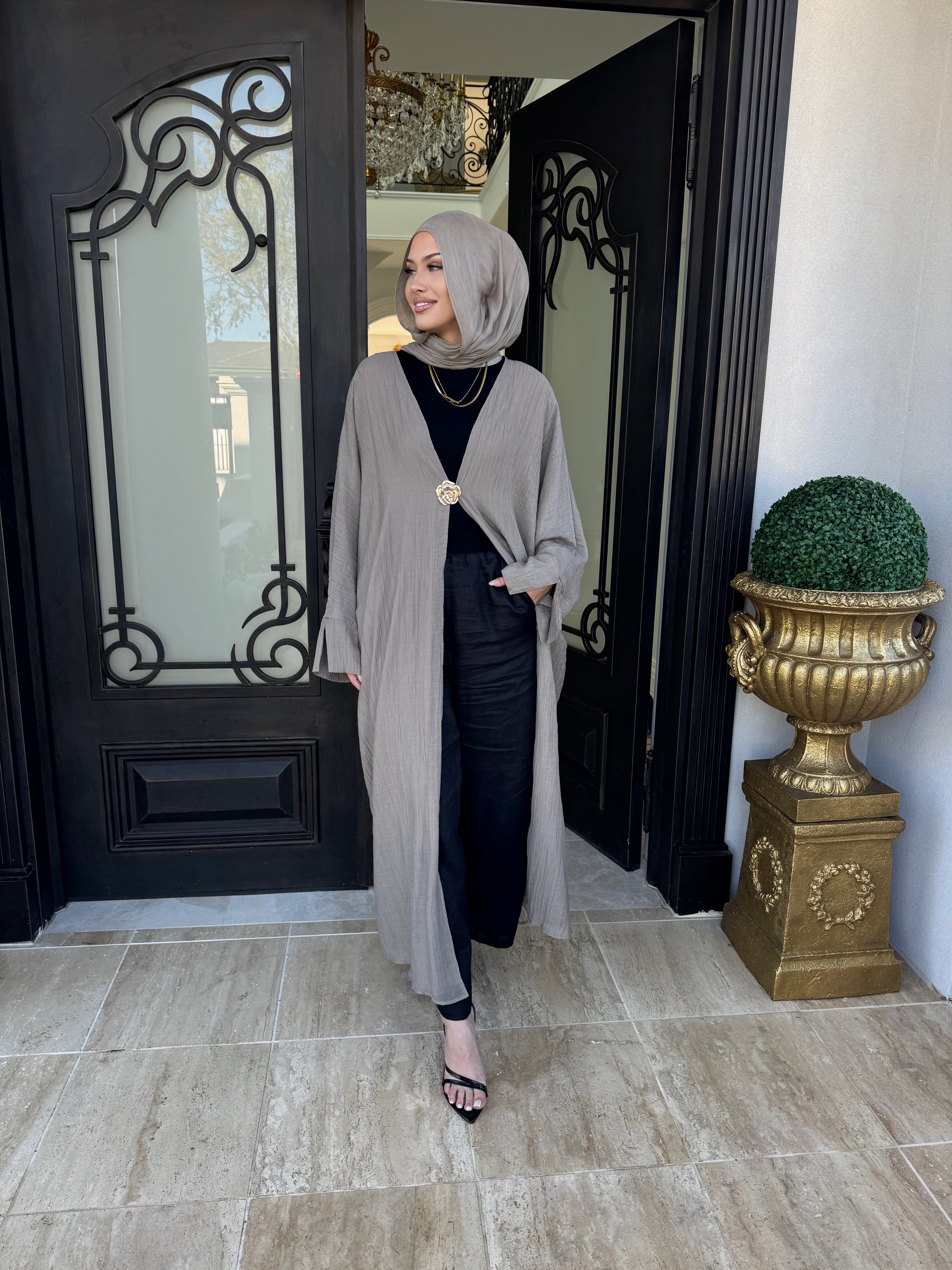 Crinkle Open Abaya