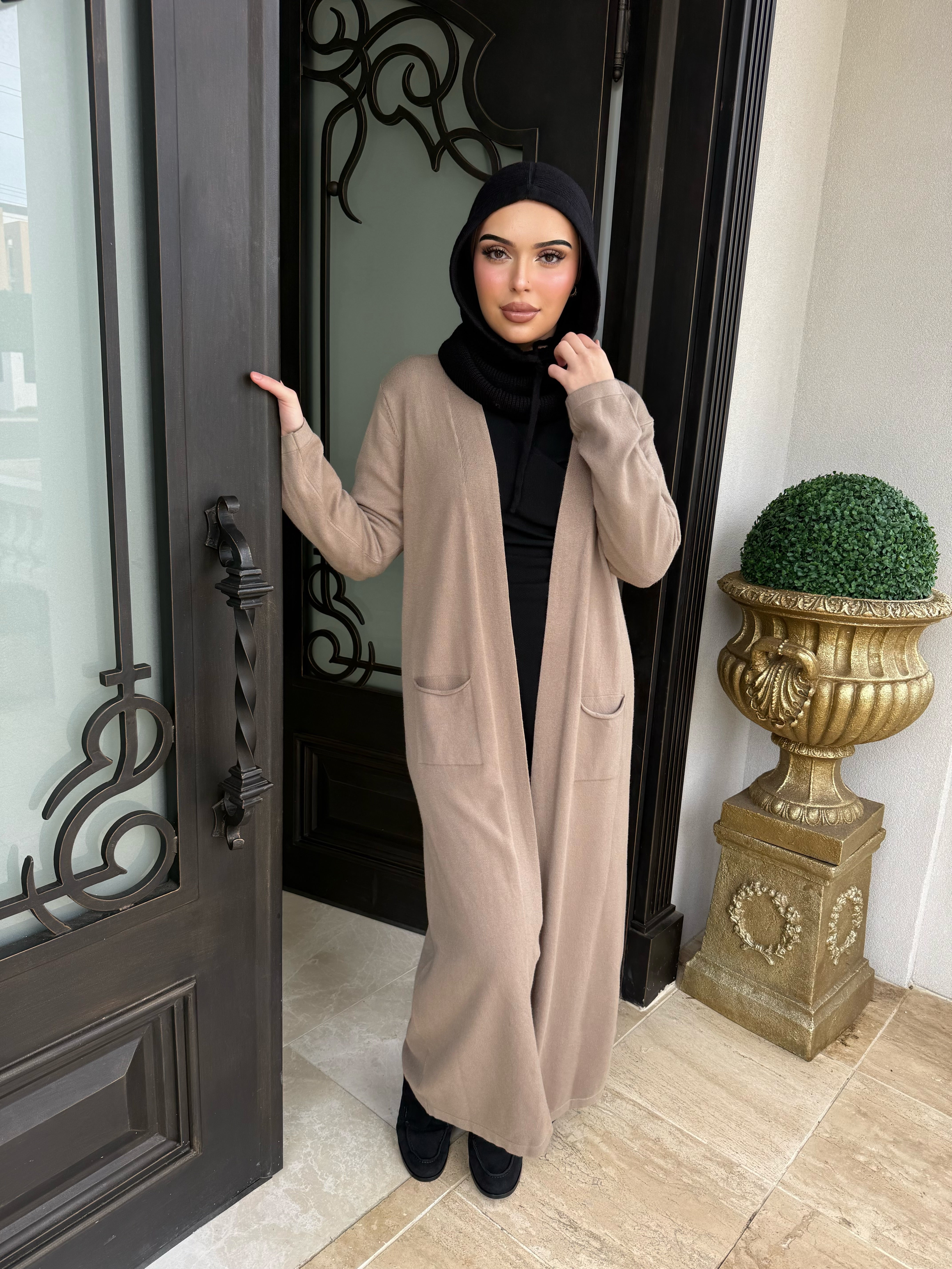 Beige Pocket Knit Cardi