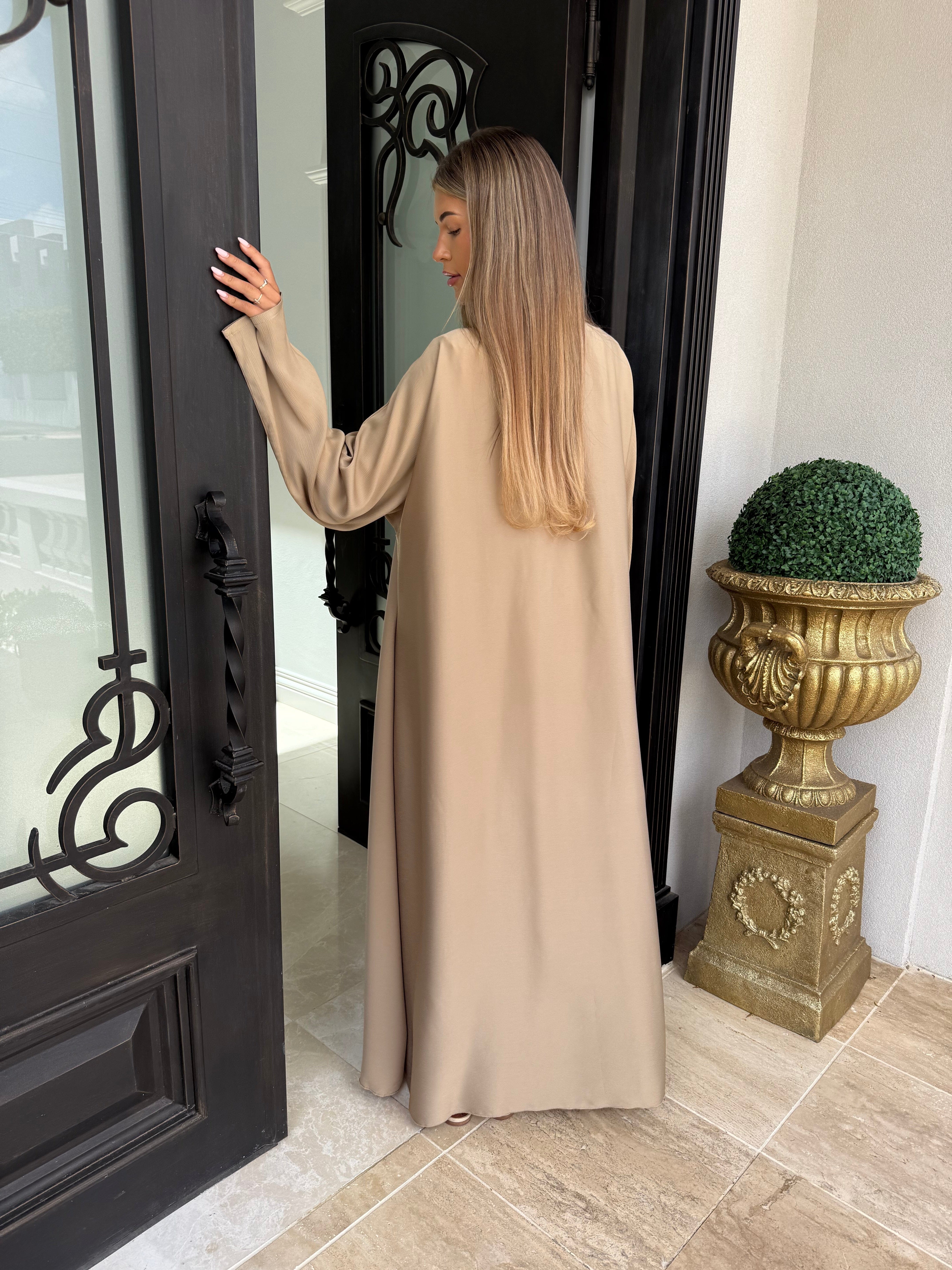 Satin Ramadan Open Abaya