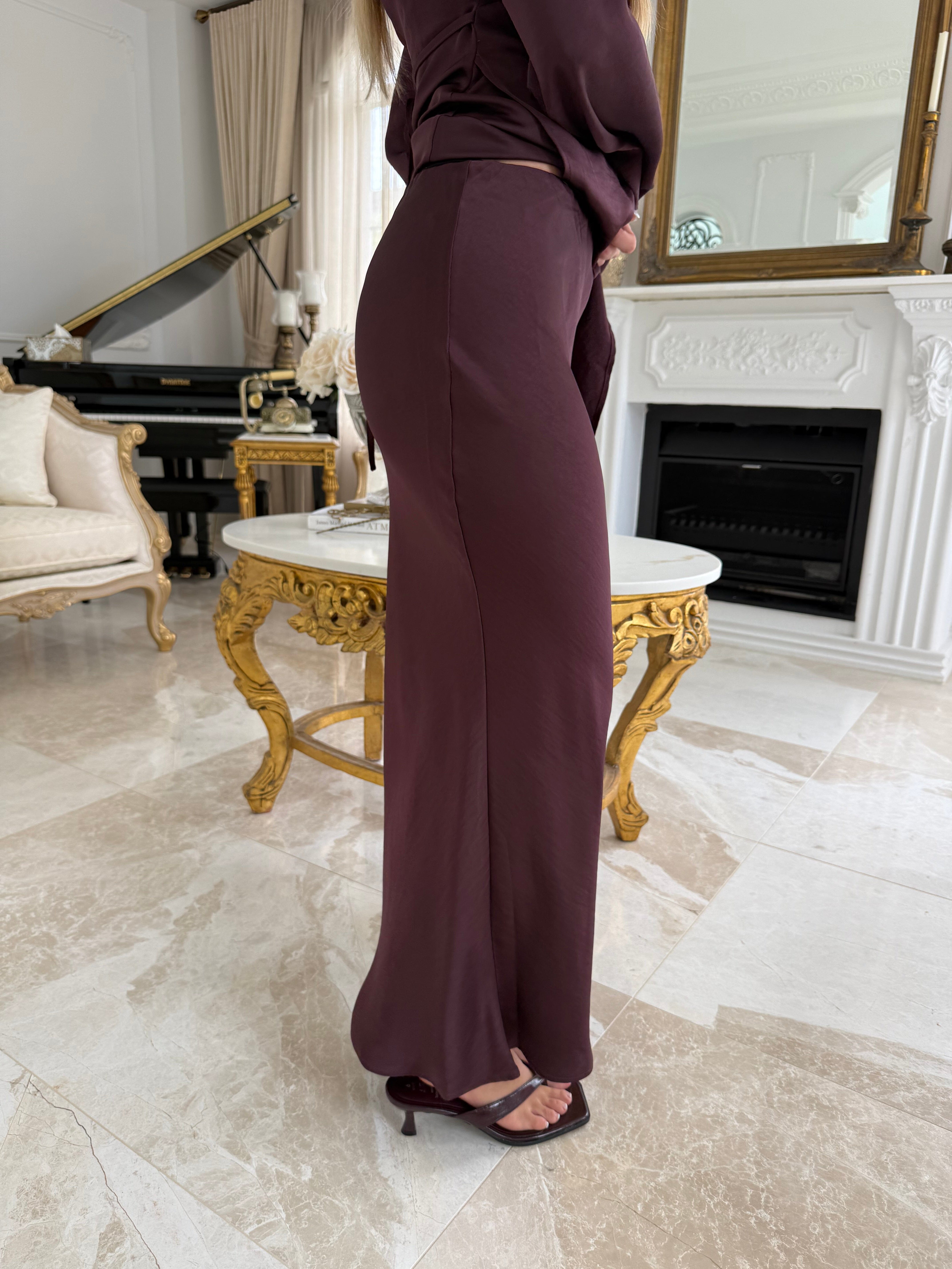 Layali Satin Bell Sleeve Set