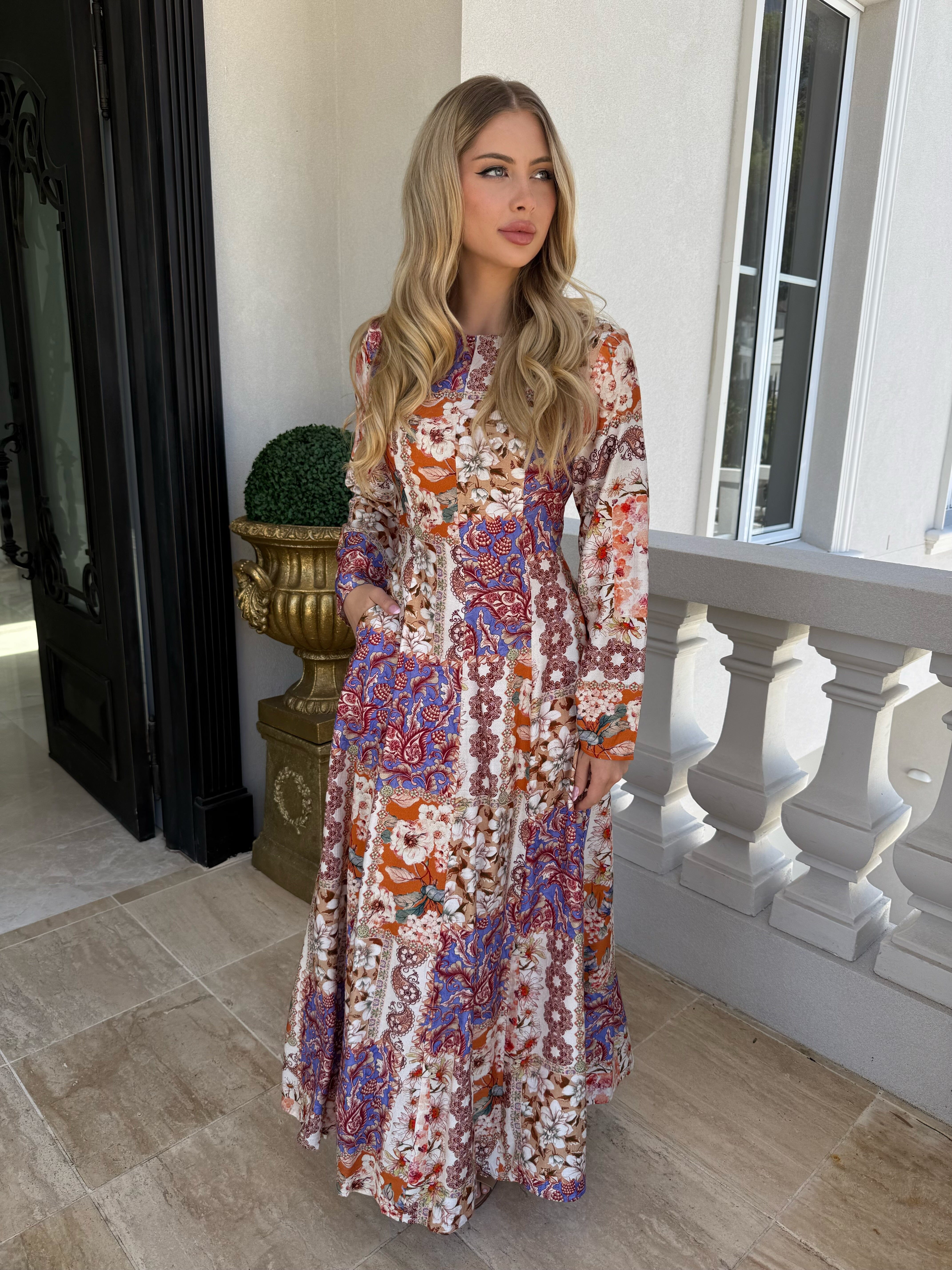 Dark Mauve Tie Dress