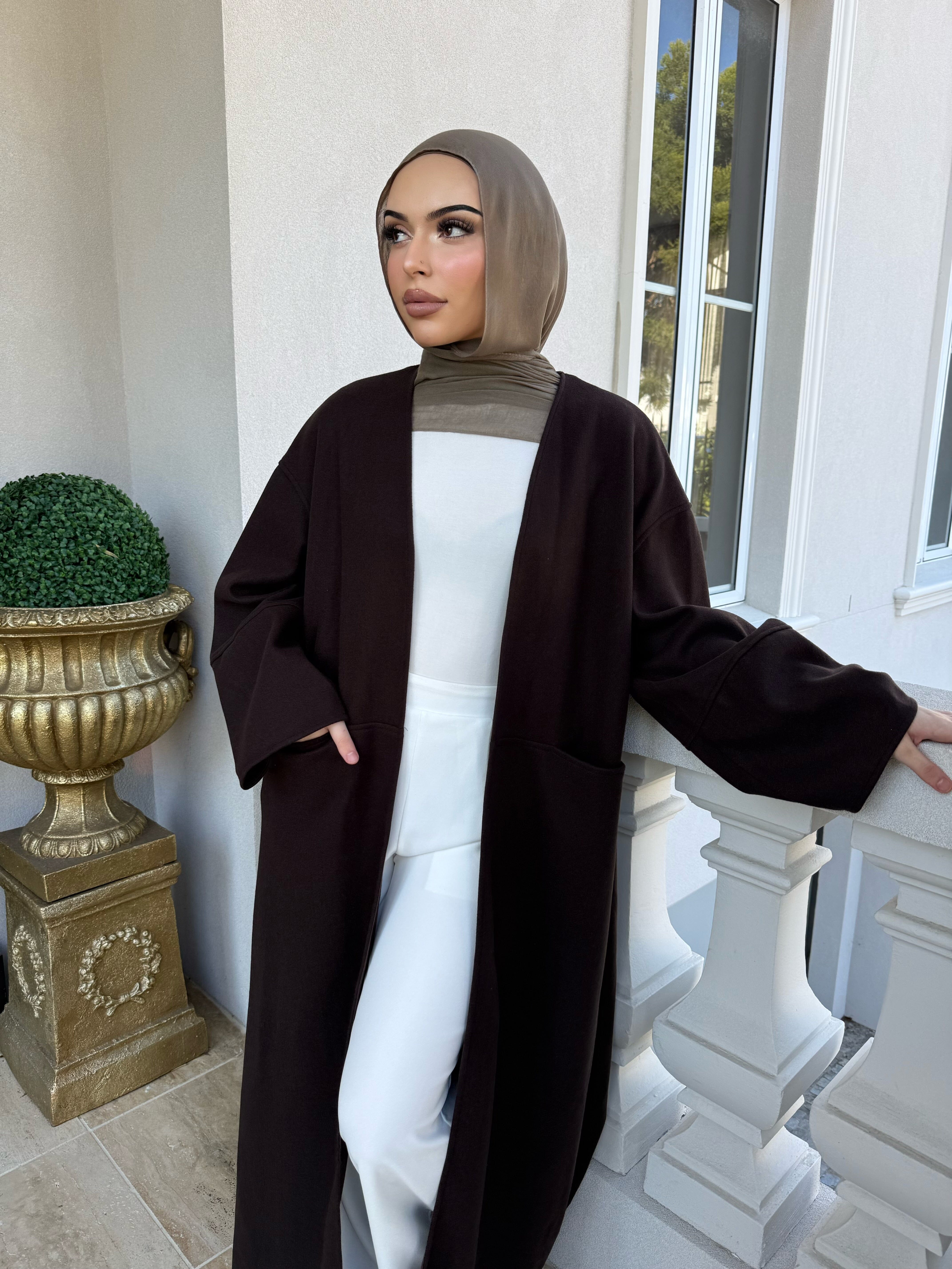 Mom Pocket Open Abaya