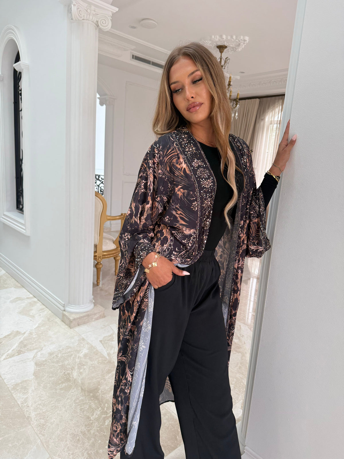 Cheetah Beaded Cape