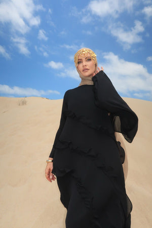 Al Sahara Ruffle Abaya