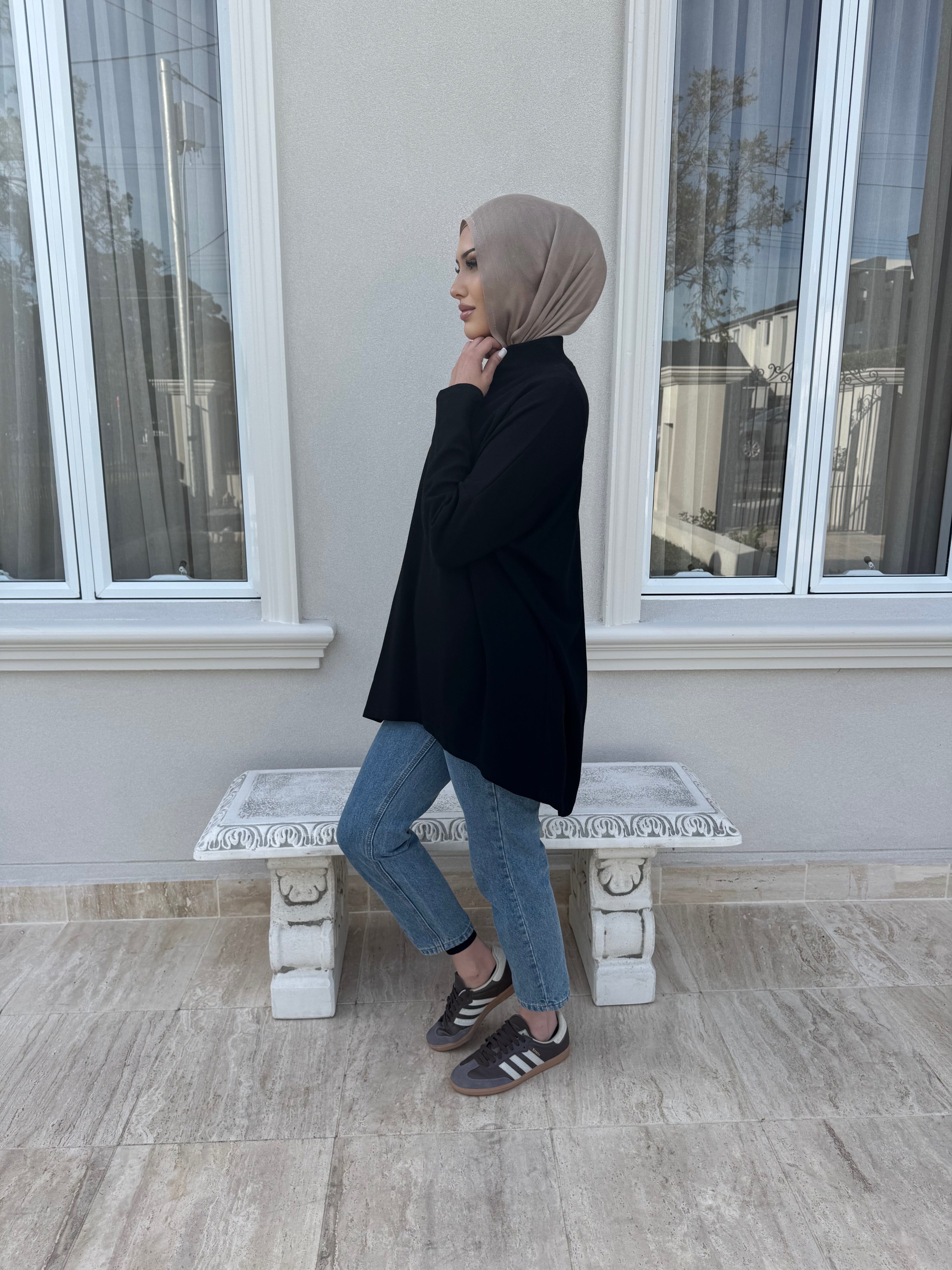 Ribbed High low jumper